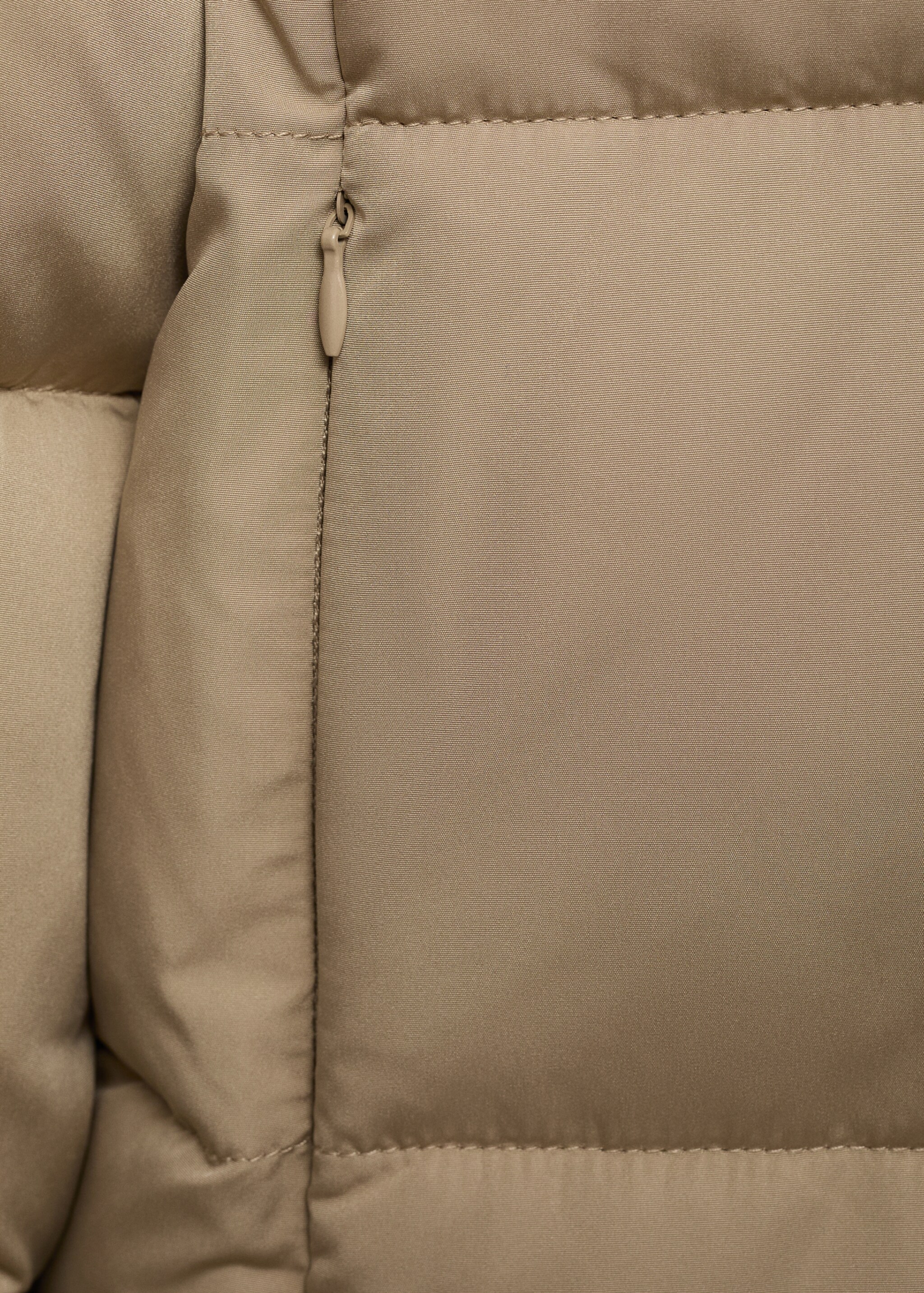 Quilted midi anorak with hood - Details of the article 0