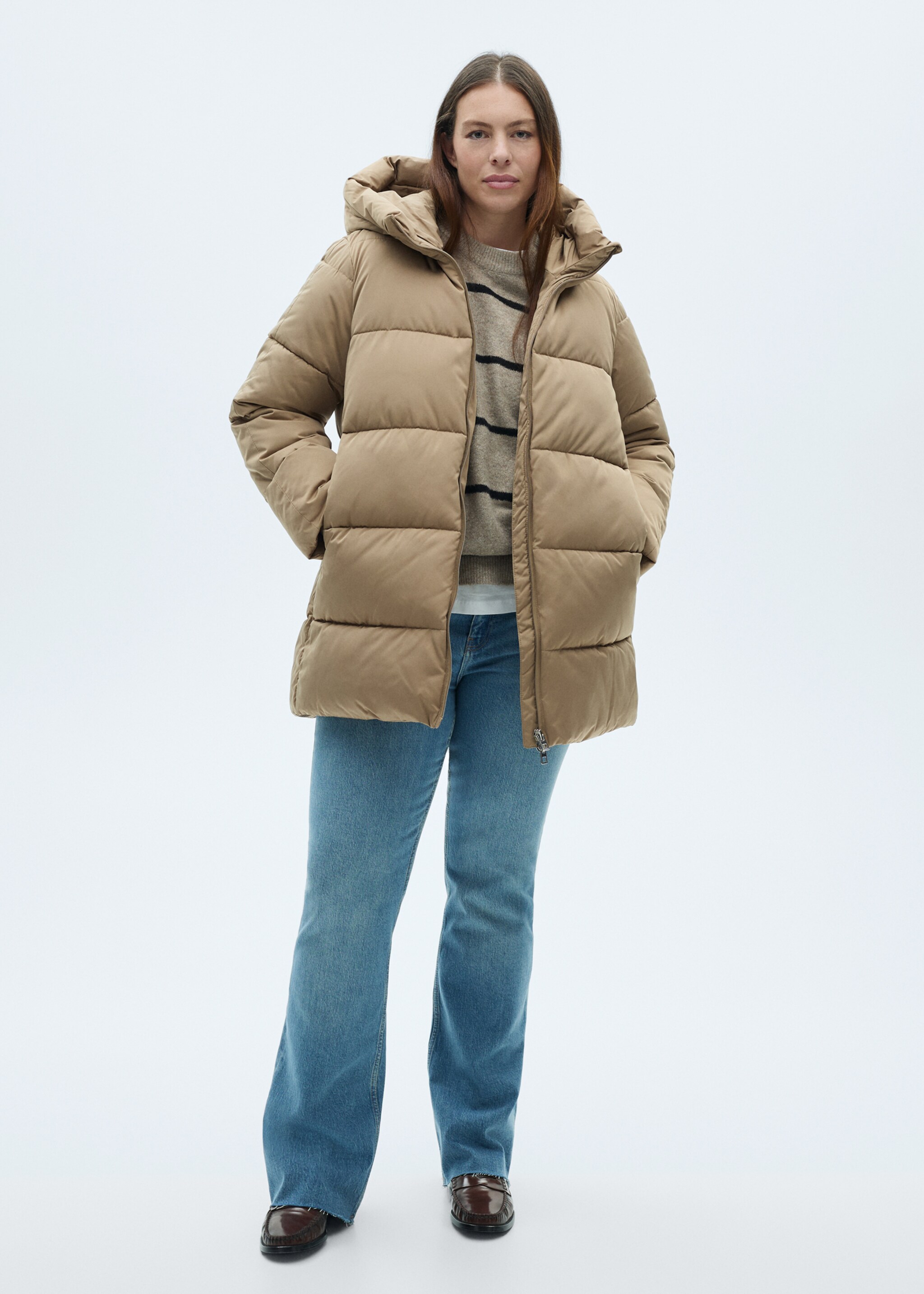 Quilted midi anorak with hood - Details of the article 3