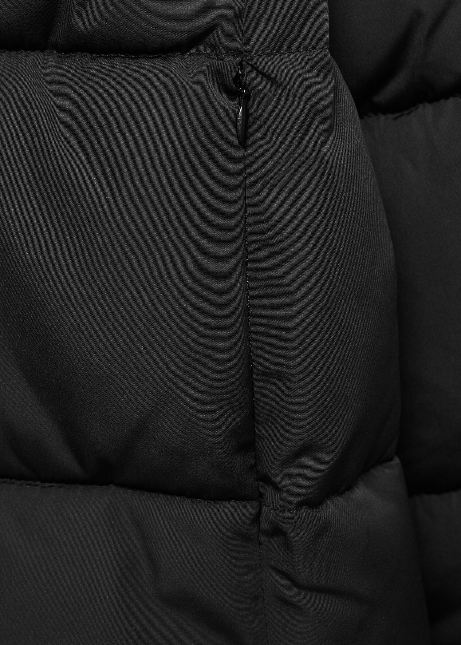 Quilted midi anorak with hood - Details of the article 0