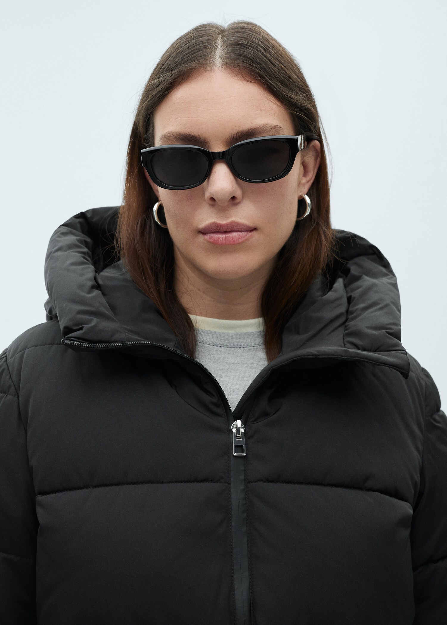 Quilted midi anorak with hood - Details of the article 4