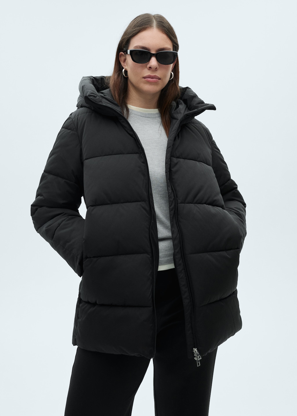 Mango Anorak Doudoune Femme Quilted Midi Anorak With Hood MANGO Japan