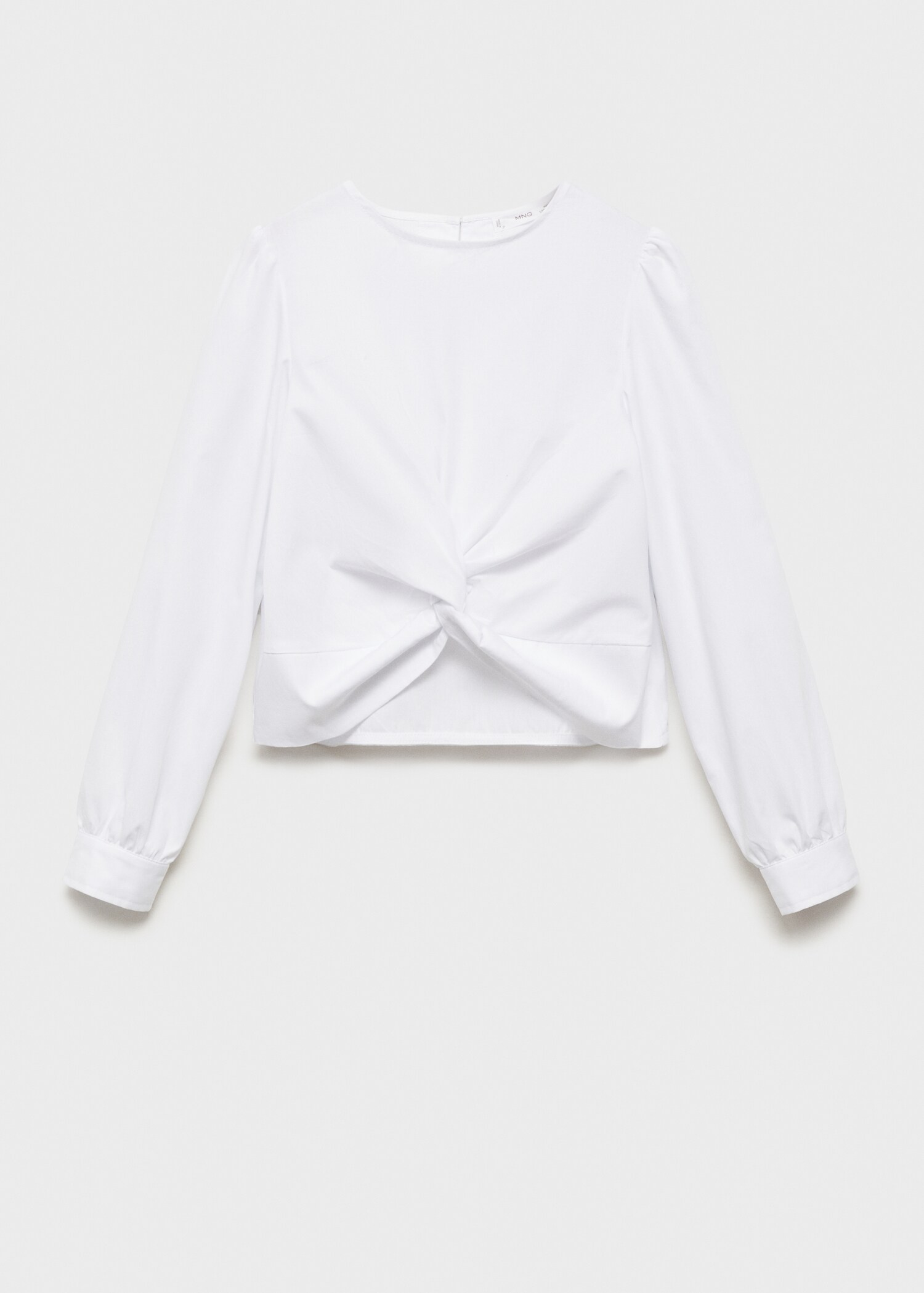 Baumwollbluse mit Knoten - Artikel ohne Model