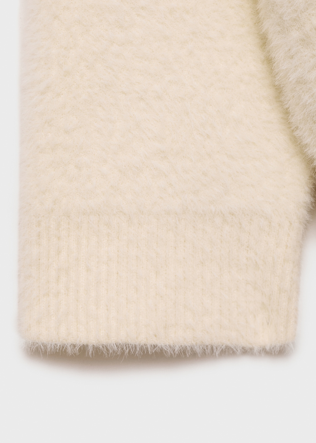 Fur-effect knitted cardigan