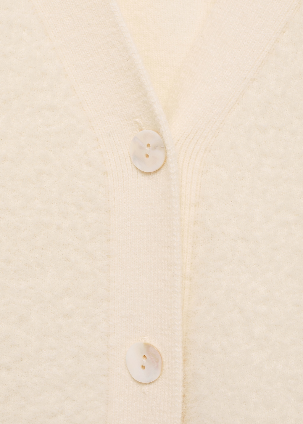 Fur-effect knitted cardigan