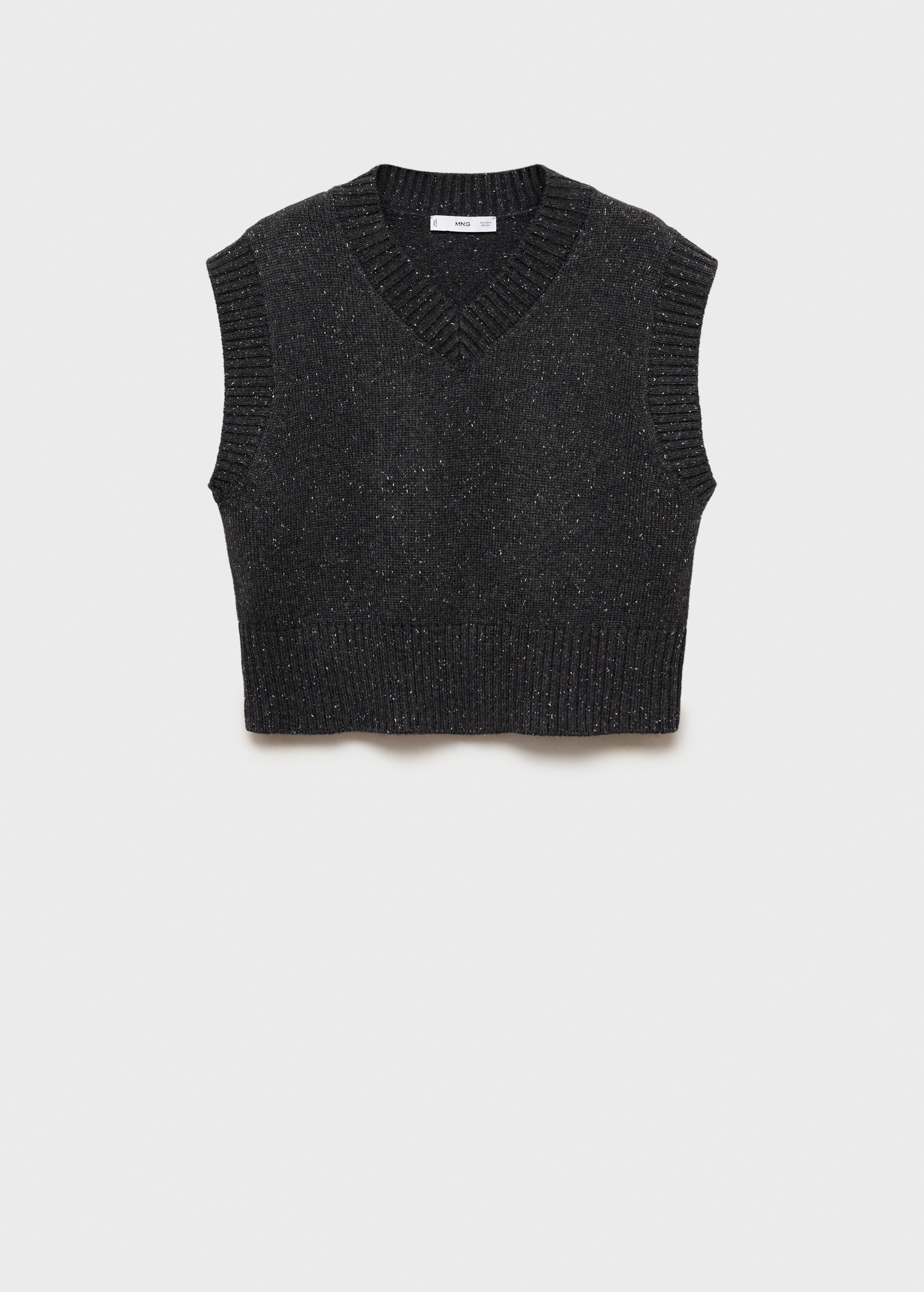 V Neck Knitted Vest Mango V-neck Knitted Gilet - Main Image