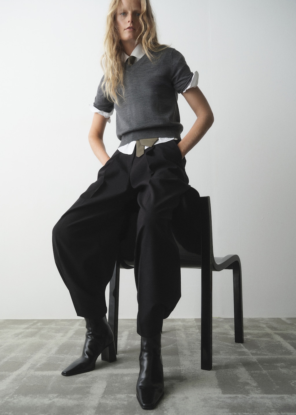 Ankle boots with block heel