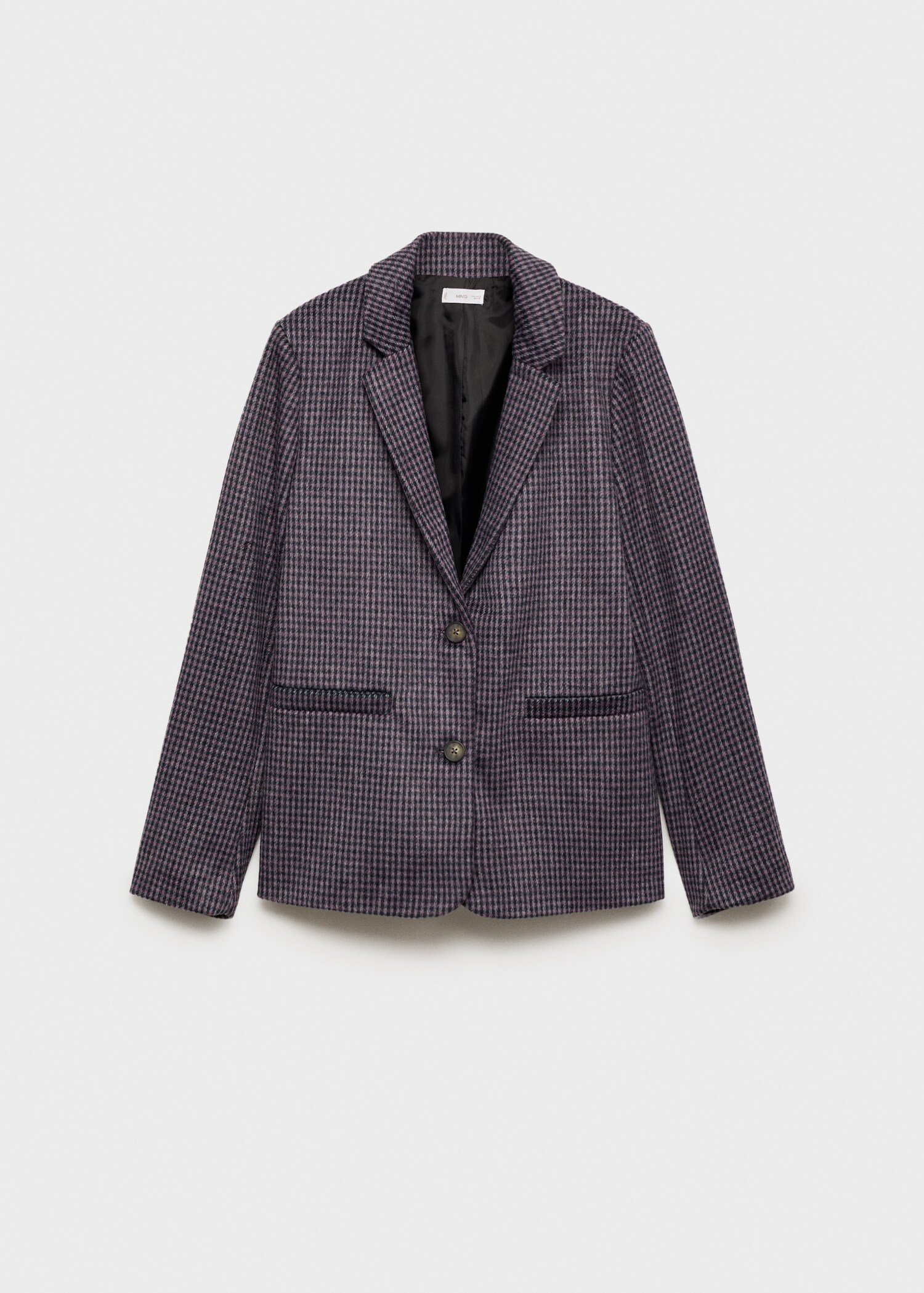 Kazayağı desenli klapalı blazer ceket - Modelsiz ürün