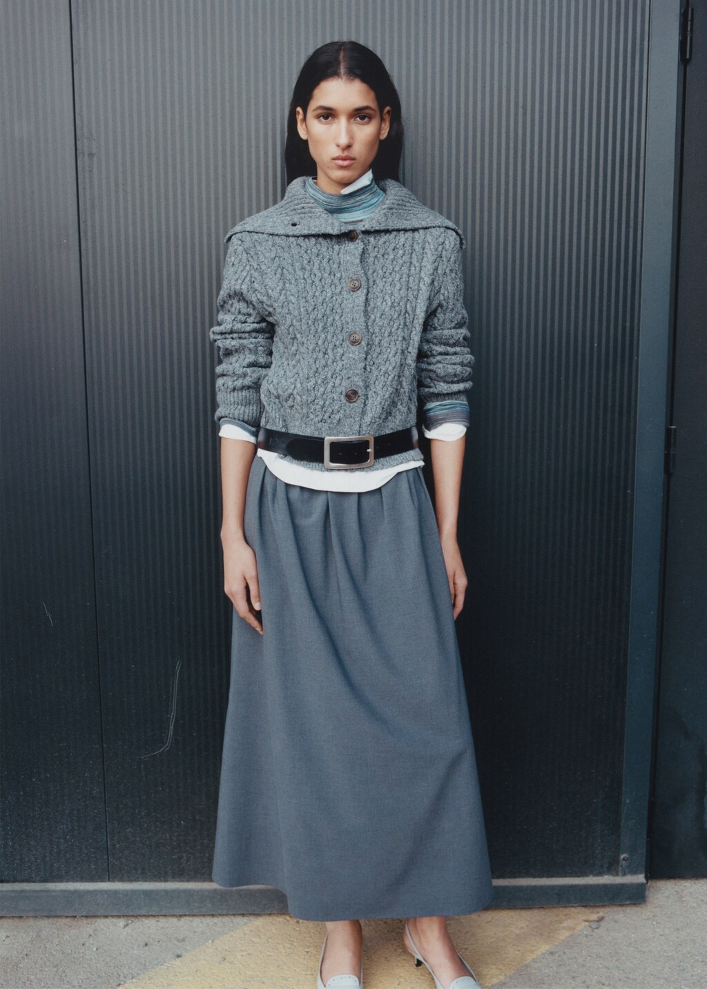 Cabled heather cardigan - Women | MANGO USA Cabled heather cardigan - Women | MANGO USA