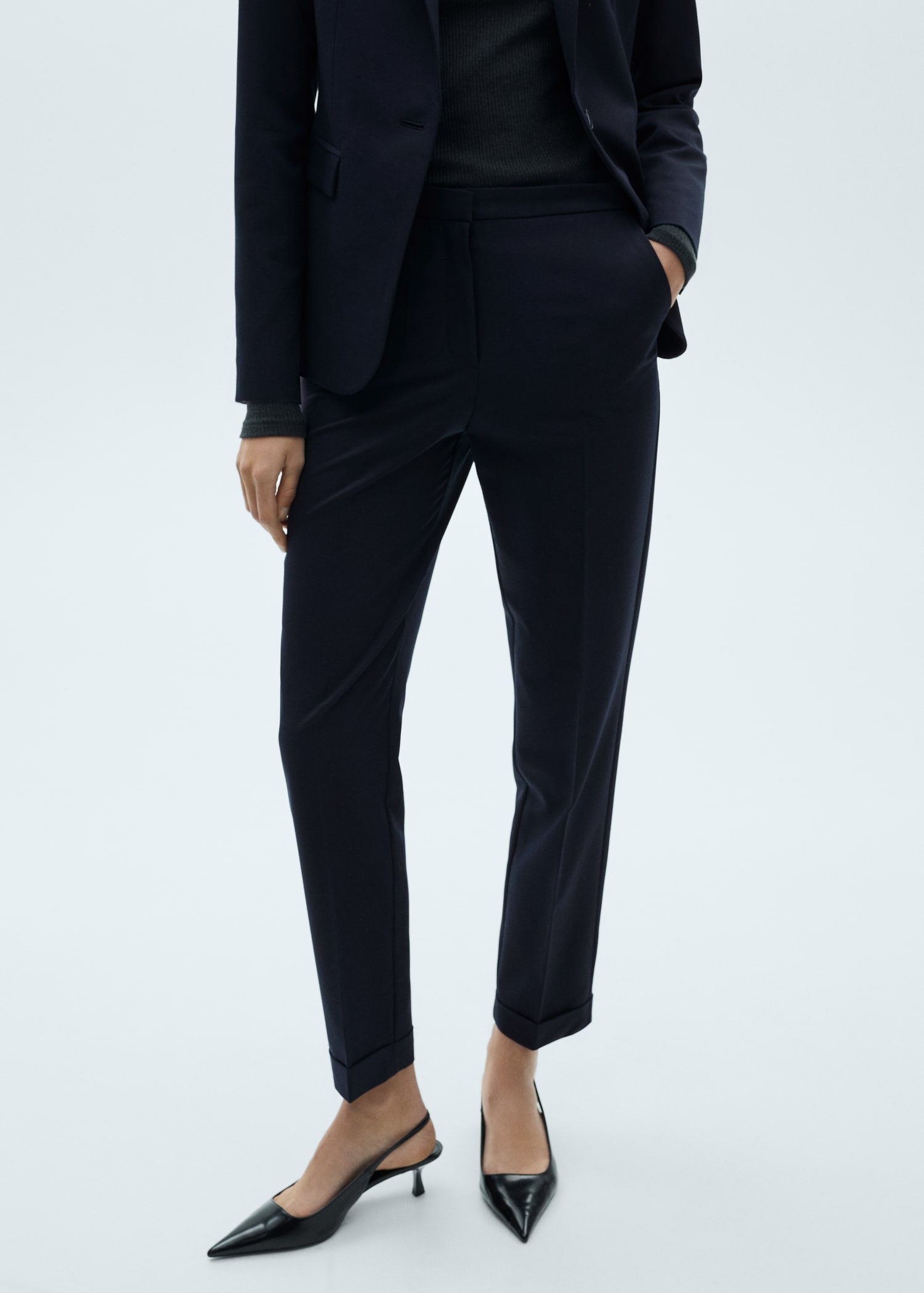 Straight suit trousers - Medium plane