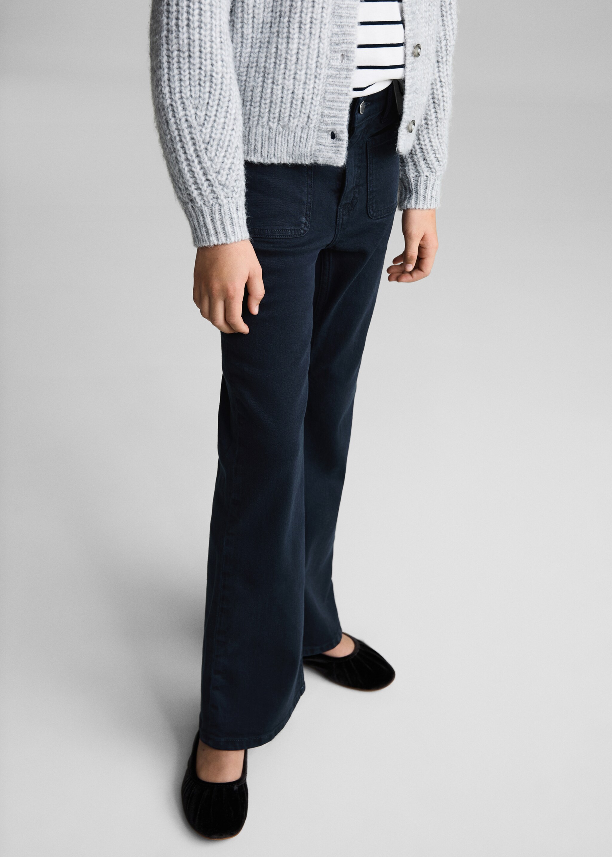 Flared jeans with pocket - Medium plane