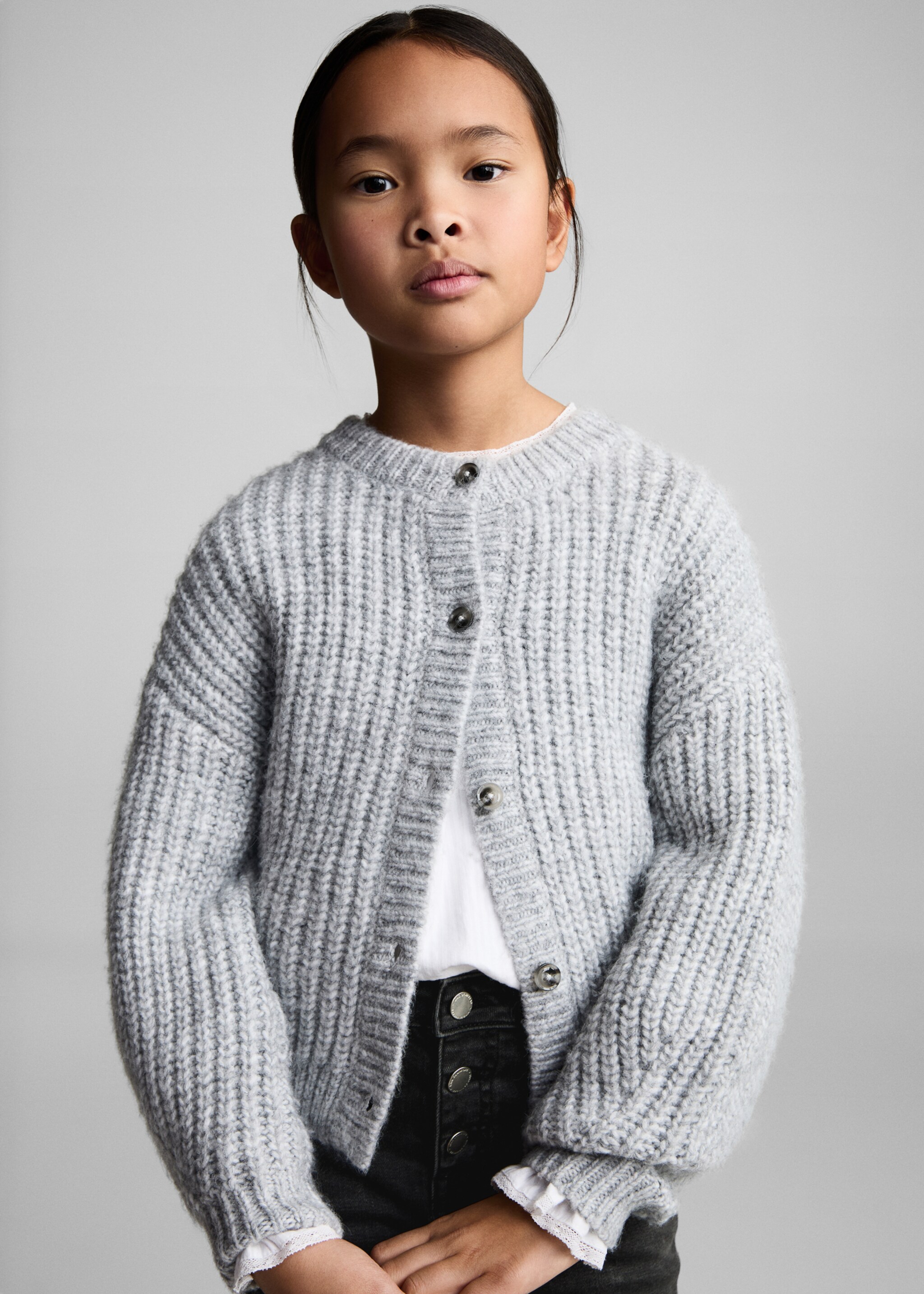 Jean flare boutons - Plan moyen