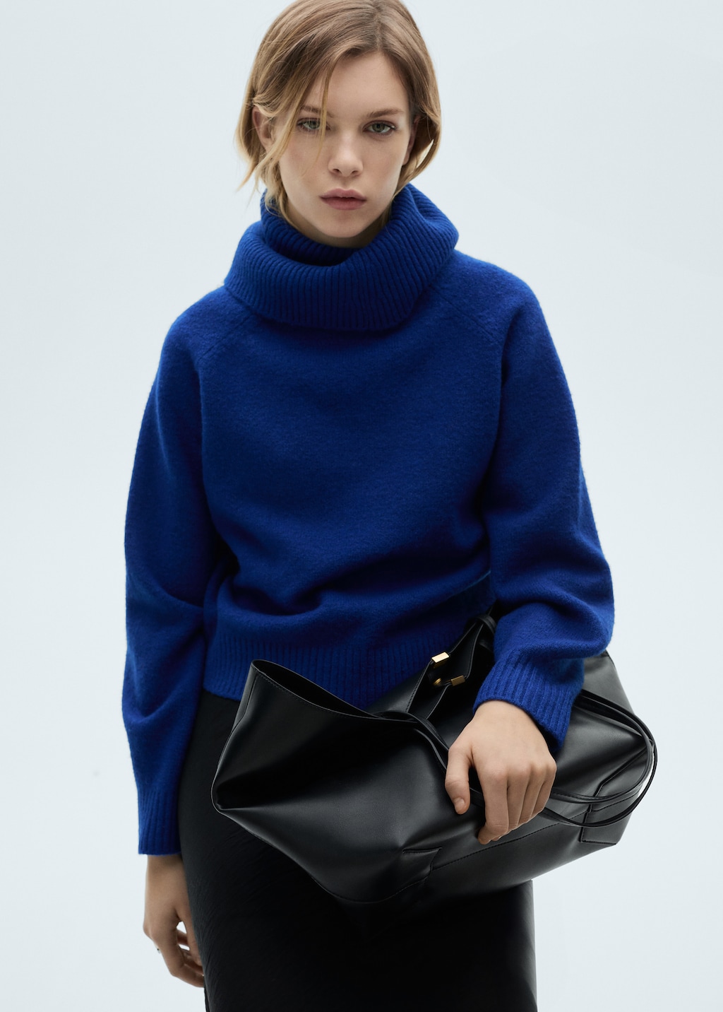 Turtleneck knitted sweater - Women | MANGO Niger