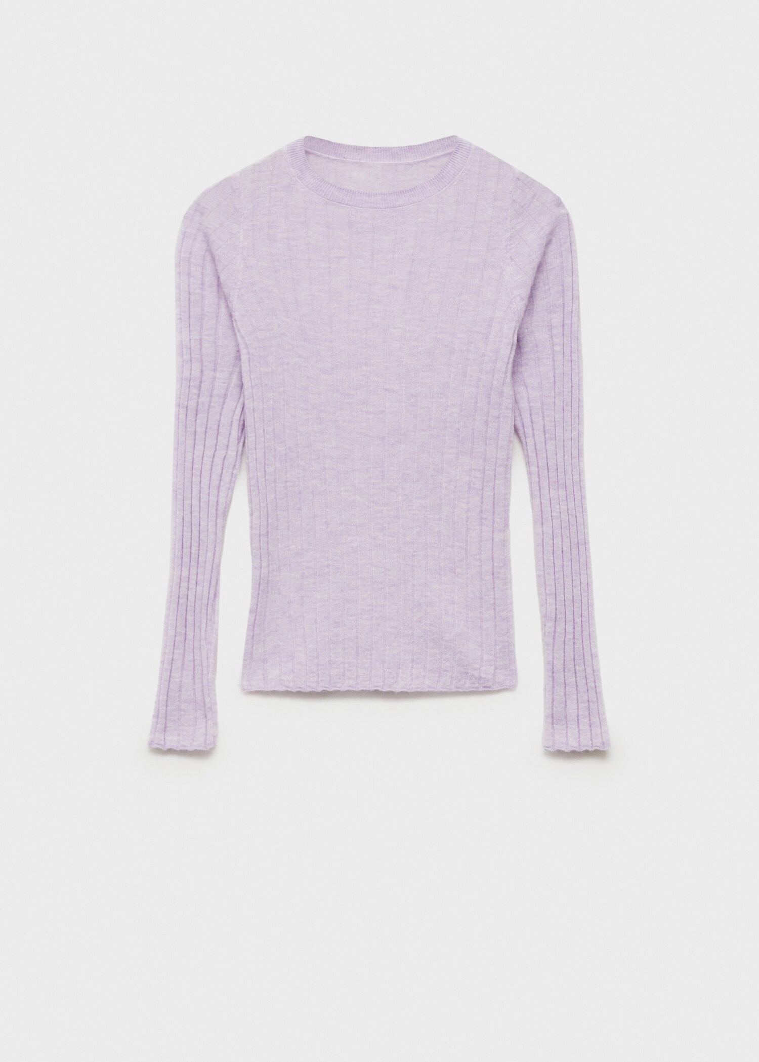 Ribbed round-neck sweater - Article without model