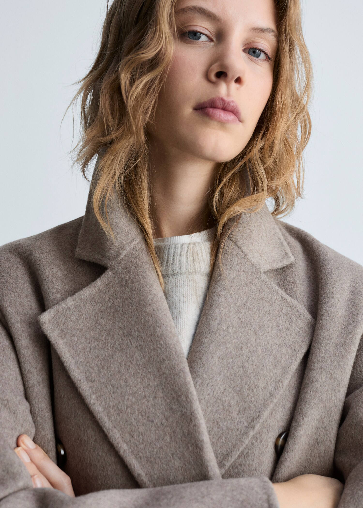 Oversize handmade long coat - Women | MANGO USA