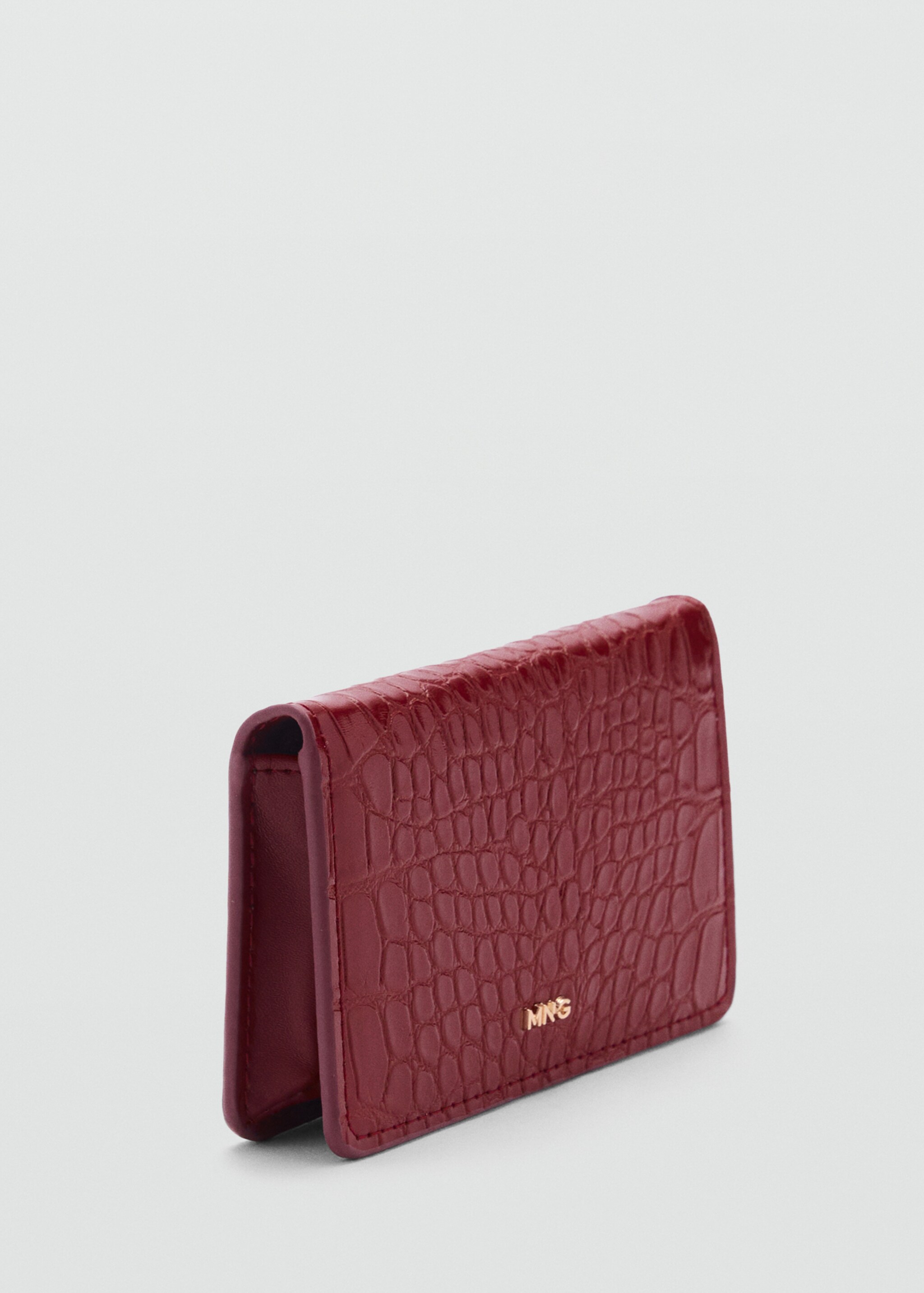 Crocodrile wallet with flap - Medium plane