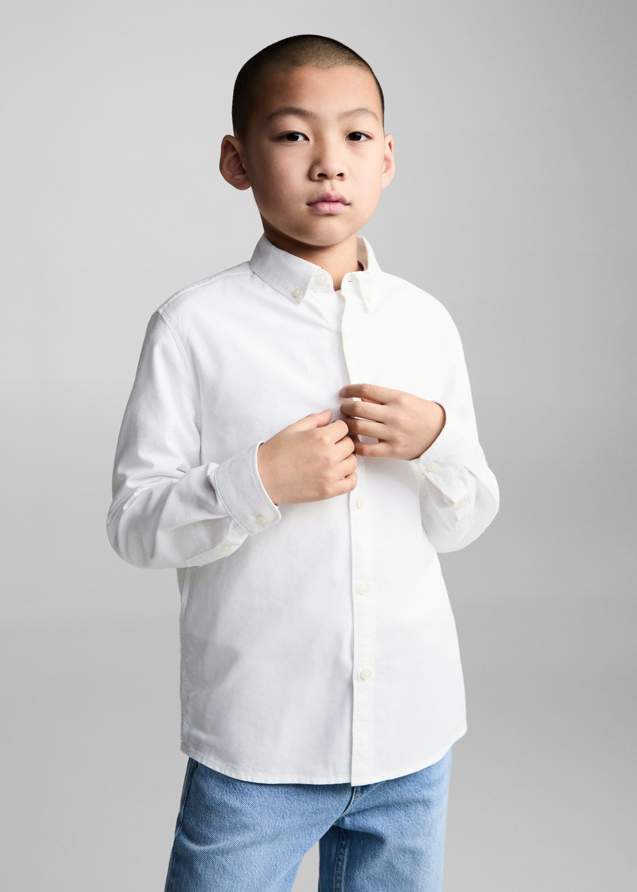 Camisa Oxford 100% algodón - Plano medio