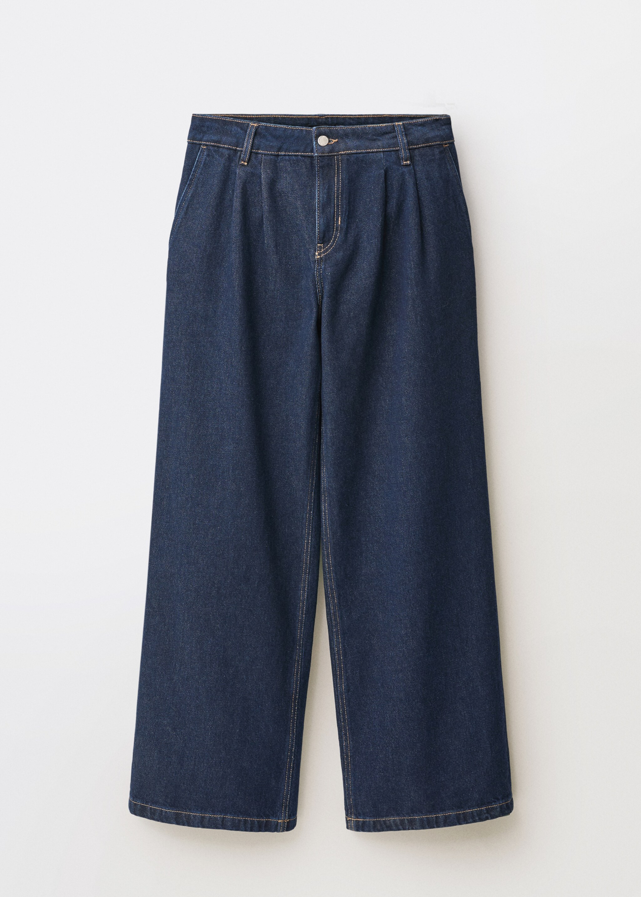 Rinse-wash wide-leg jeans with pleats - Article without model