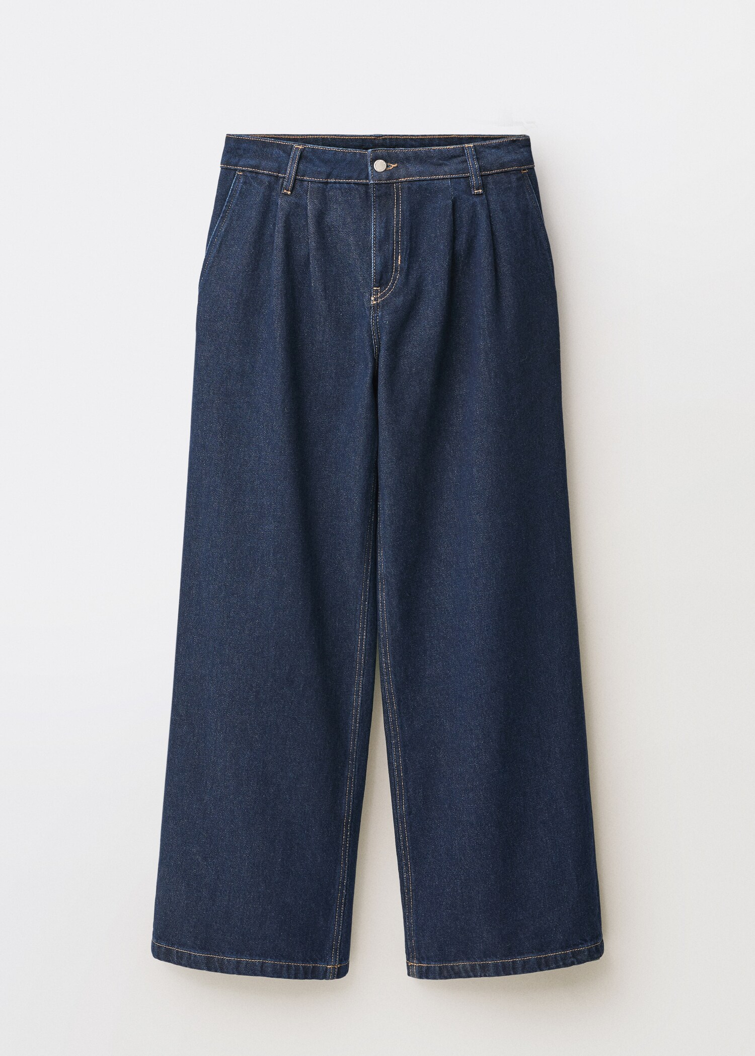 Wideleg-Rinse-Wash-Jeans mit Bundfalten - Artikel ohne Model