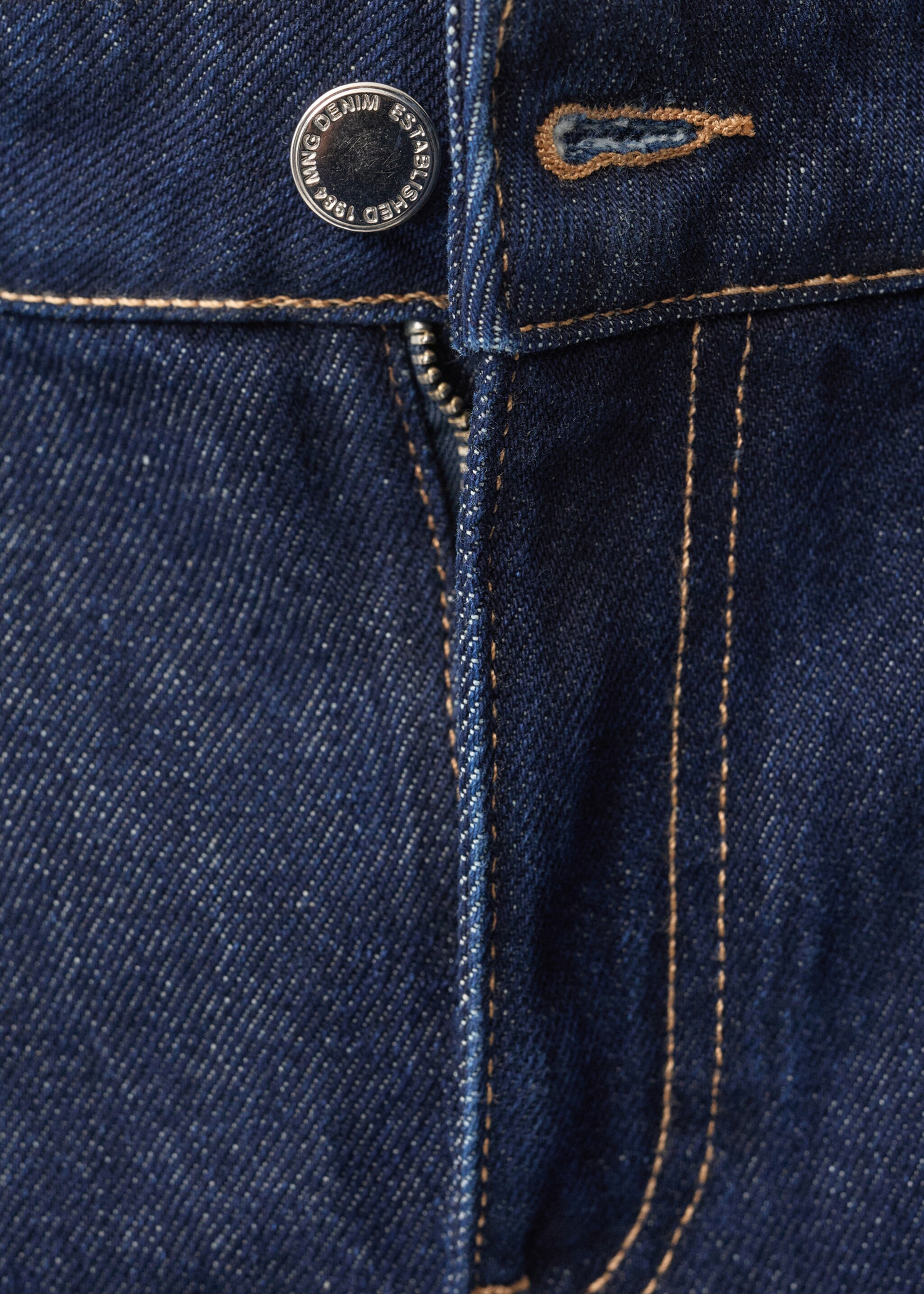 Rinse-wash wide-leg jeans with pleats - Details of the article 8