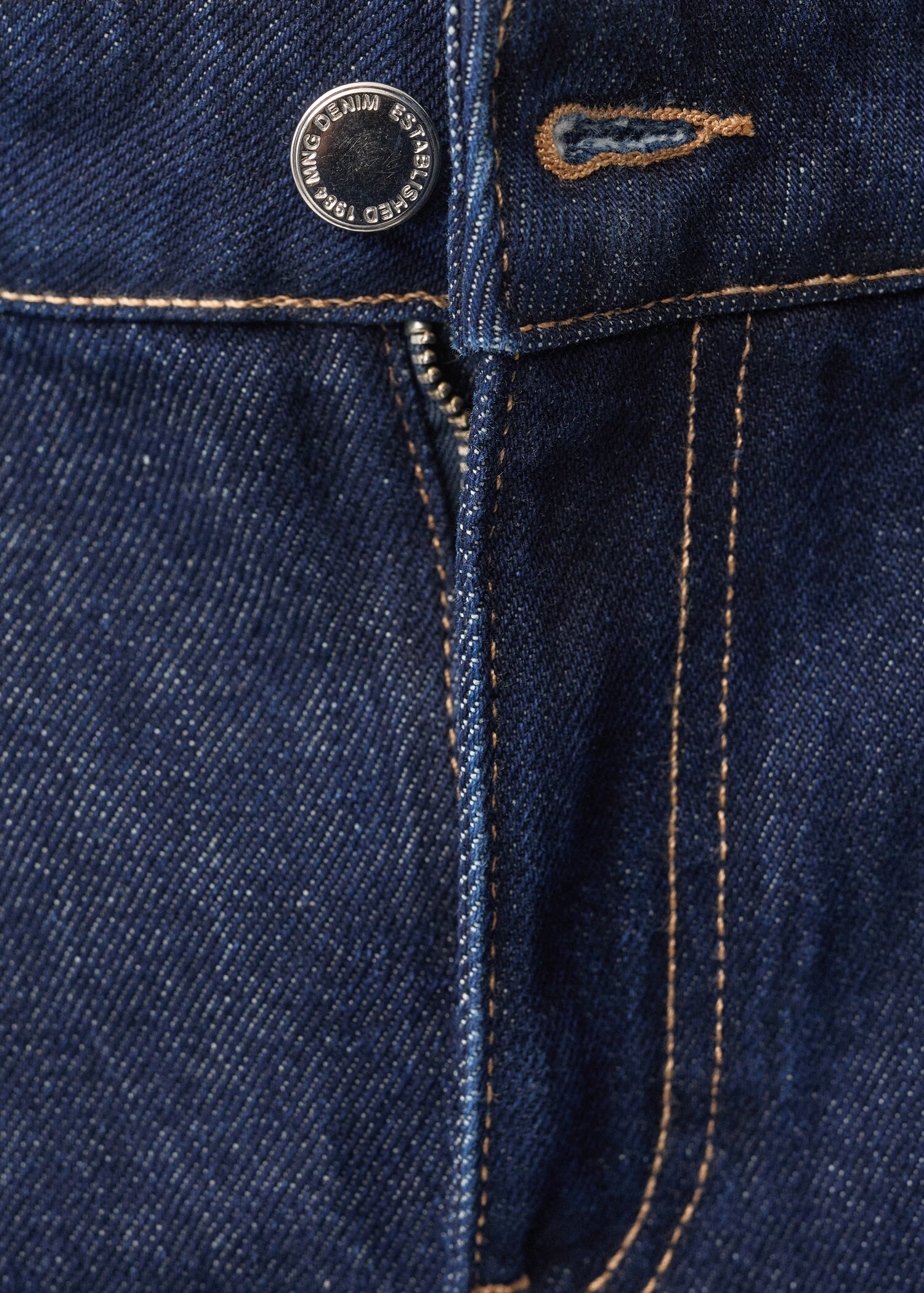 Rinse-wash wide-leg jeans with pleats - Details of the article 8