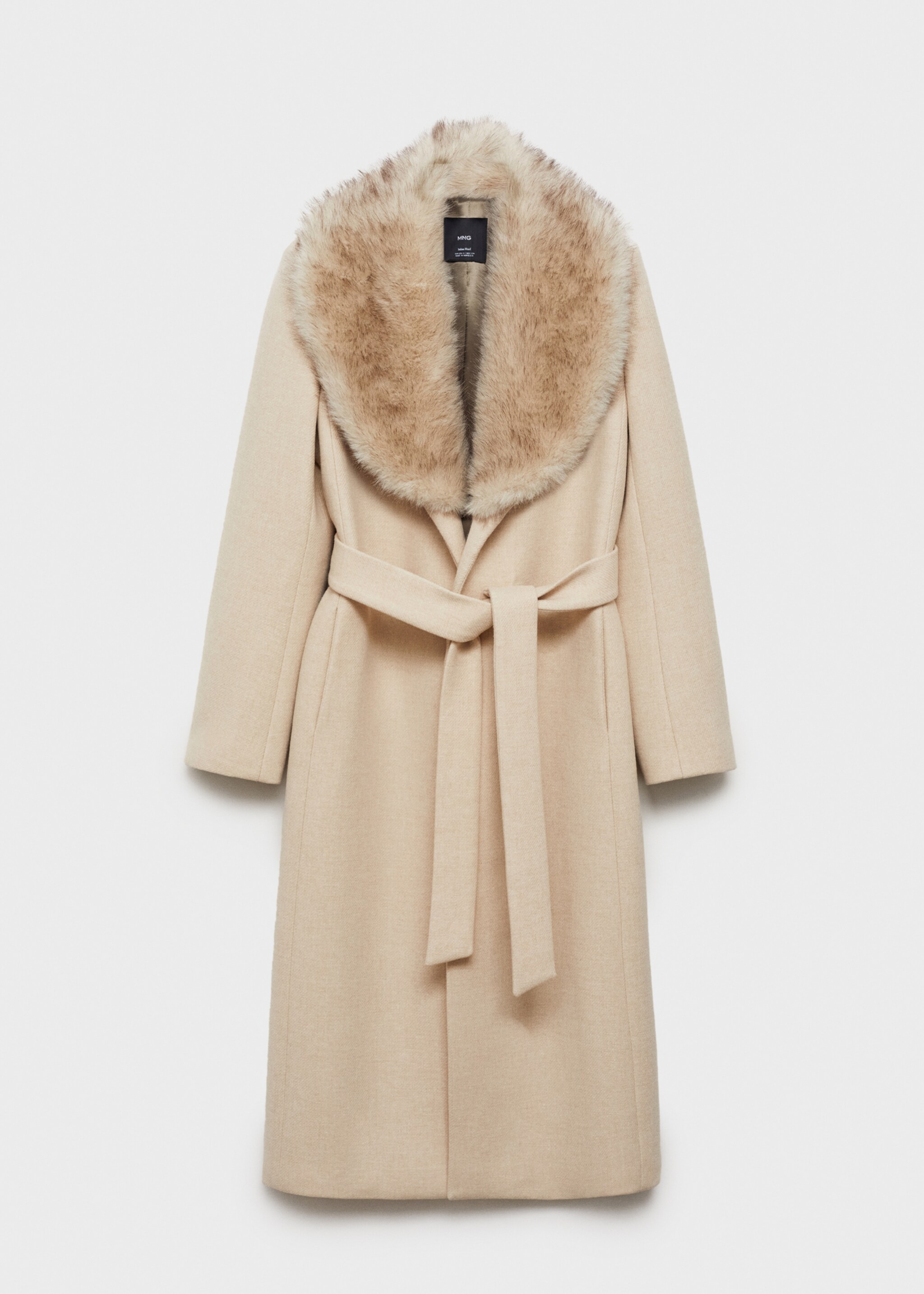Butter wool coat with detachable collar - Article without model