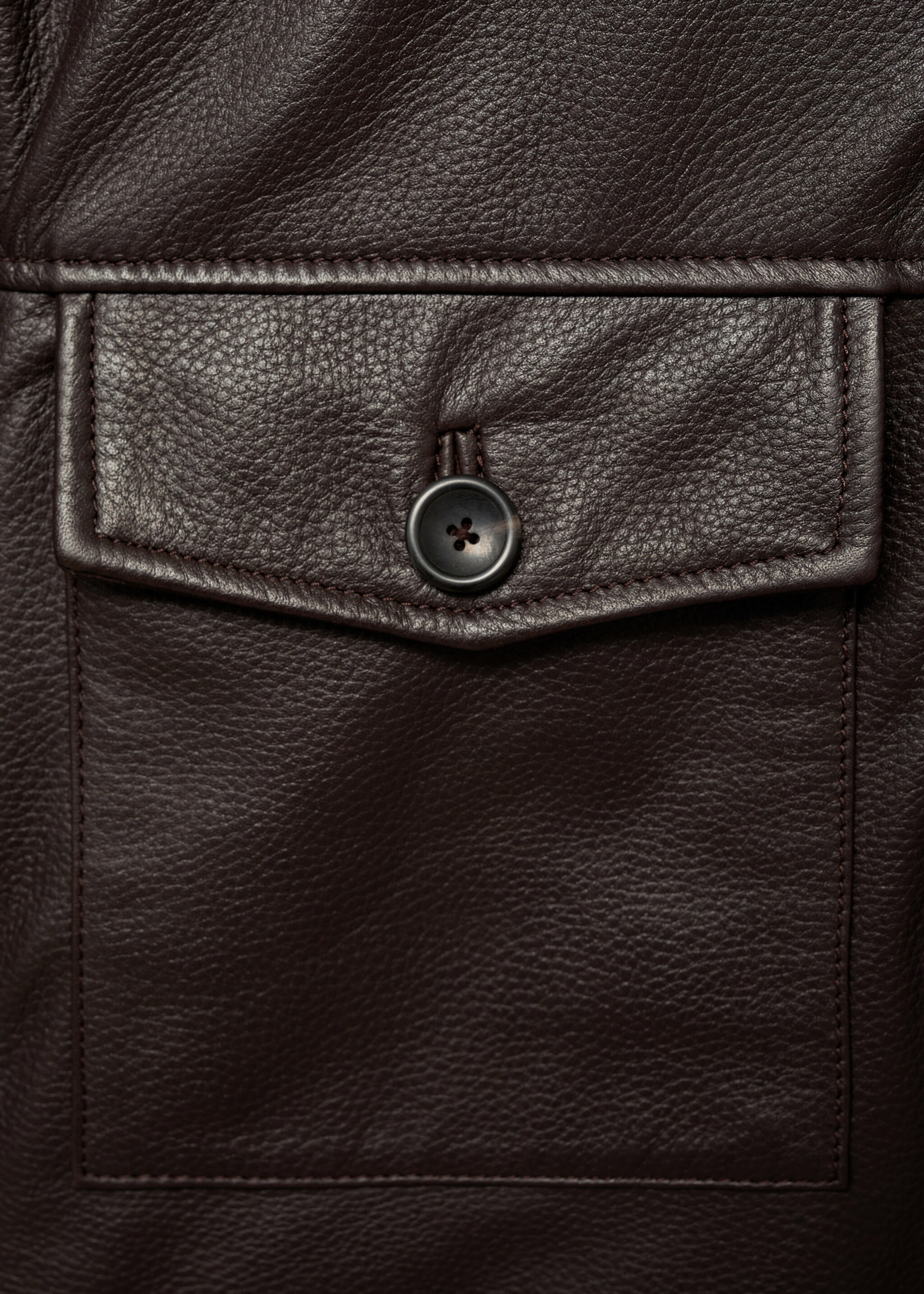 Blouson biker cuir poches - Détail de l'article 0