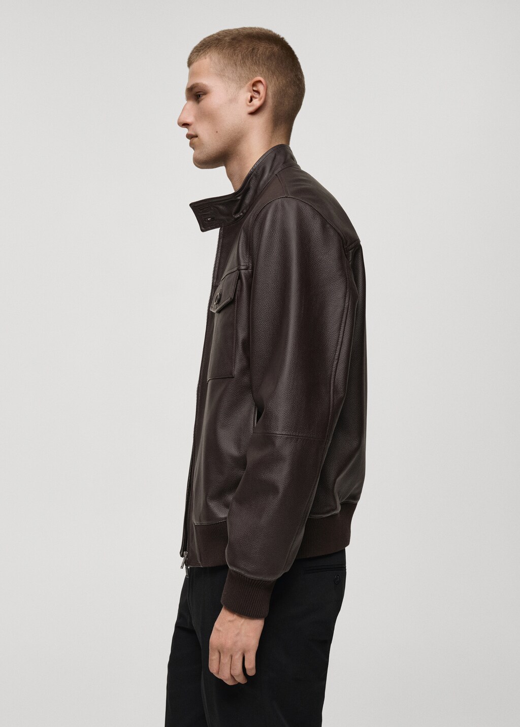 Pocket leather biker jacket - Men | MANGO Denmark Pocket leather biker jacket - Men | MANGO Denmark