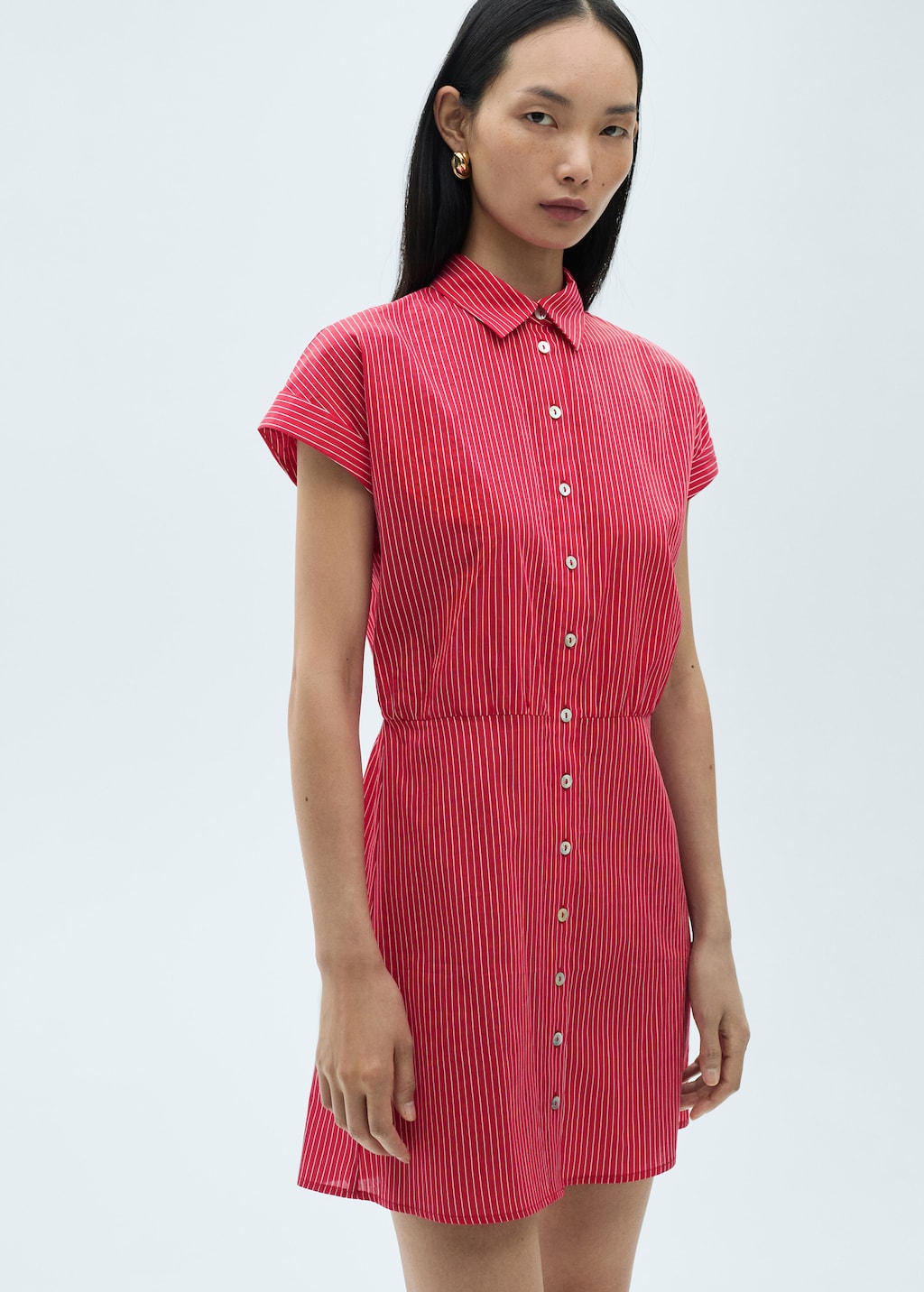 Mango striped shirt dress online