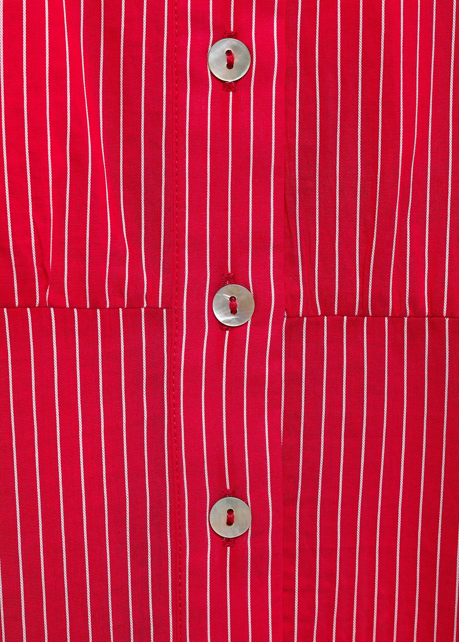 Vestido camisero algodón rayas - Detalle del artículo 0