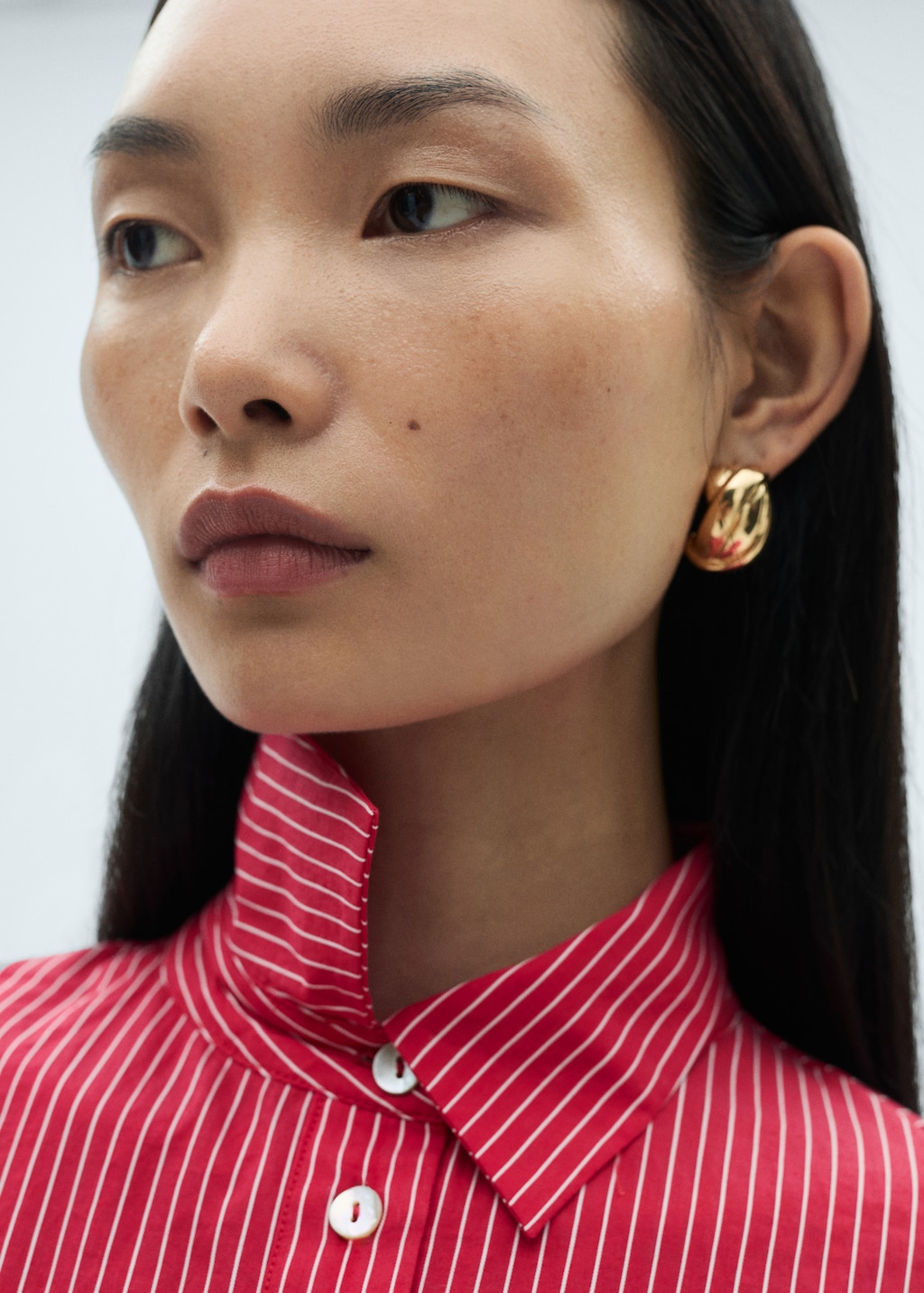 Striped cotton shirt dress