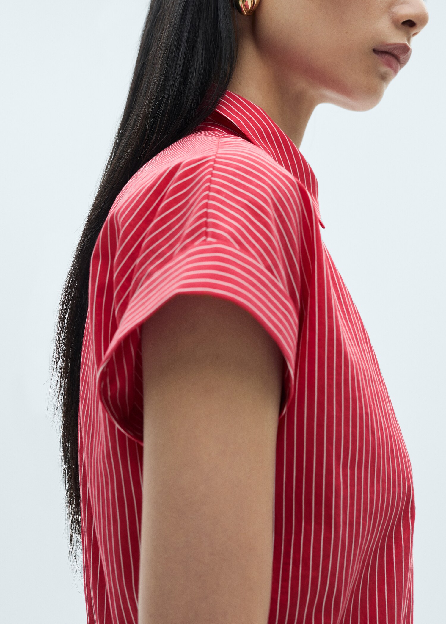 Vestido camisero algodón rayas - Detalle del artículo 6