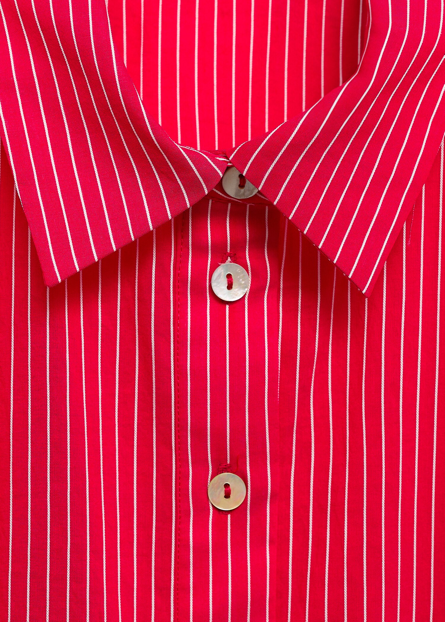 Vestido camisero algodón rayas - Detalle del artículo 8