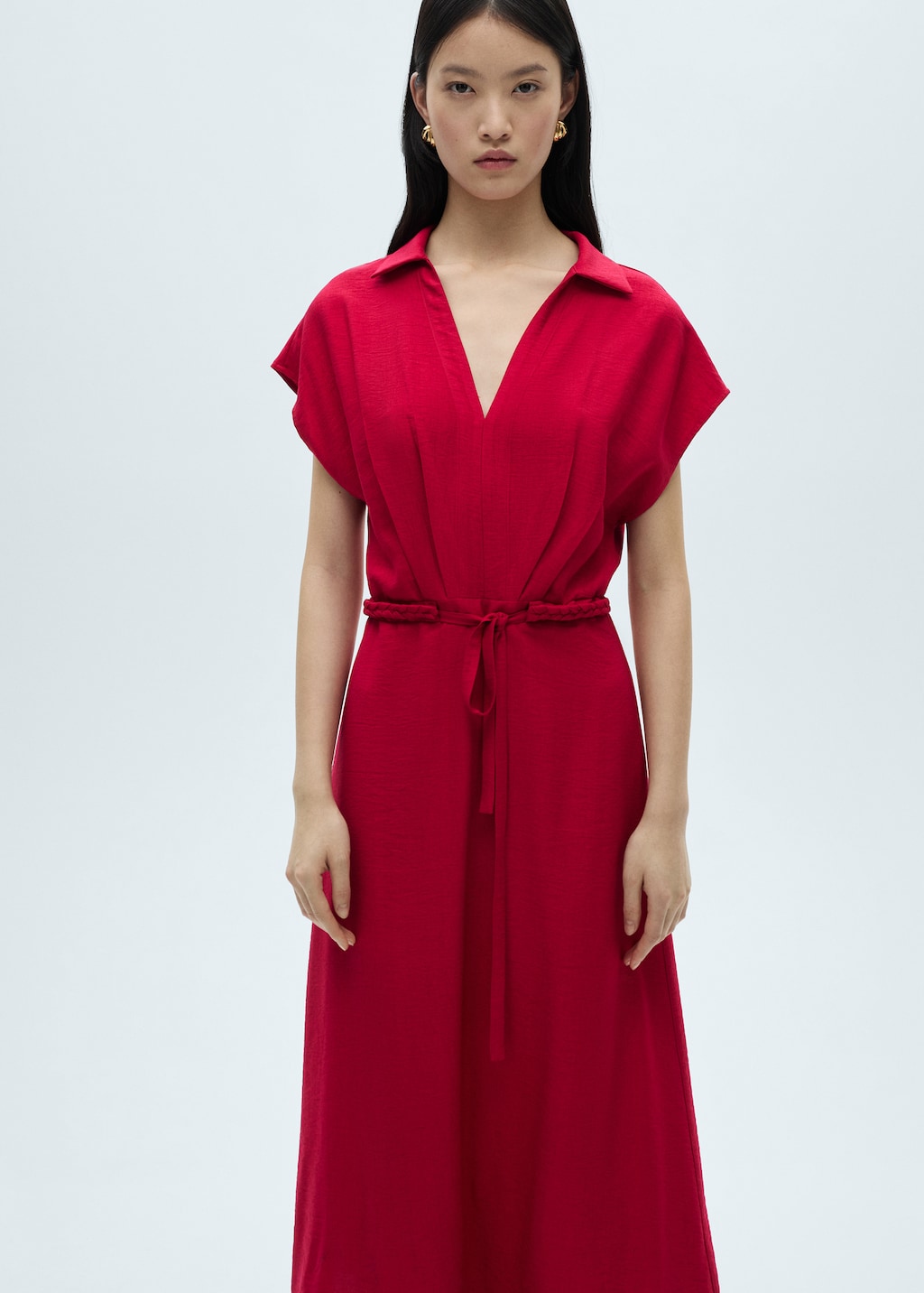 Mango Cotton dress with dart detail