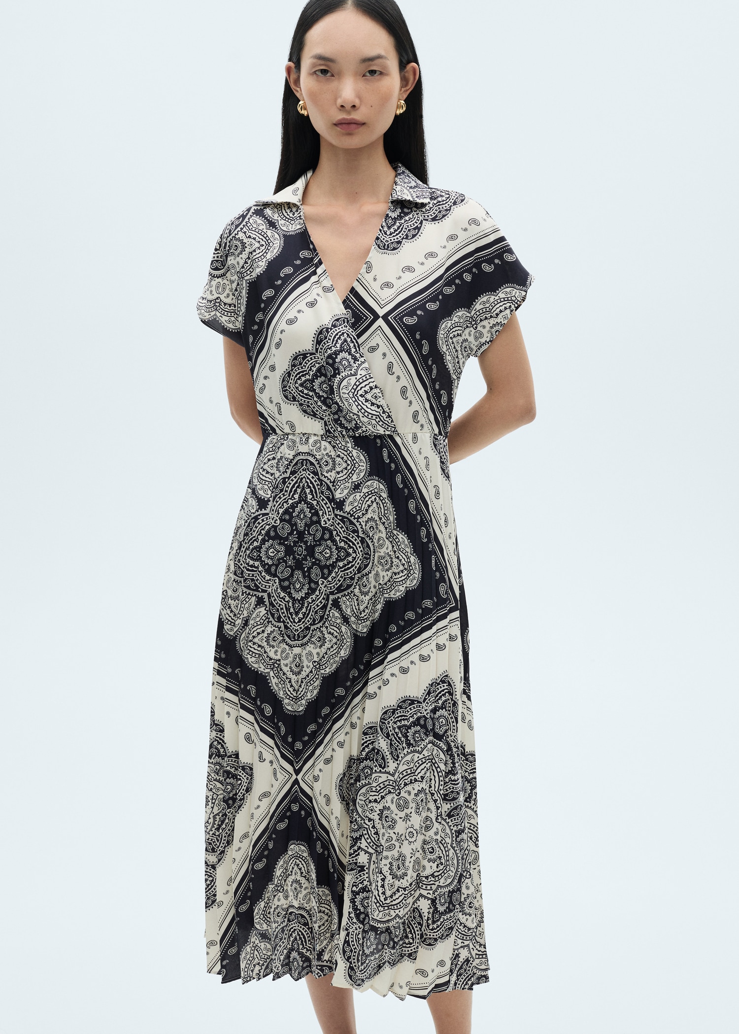 Mango Robe Chemise Imprimé Robe Chemise En Imprimé Cachemire