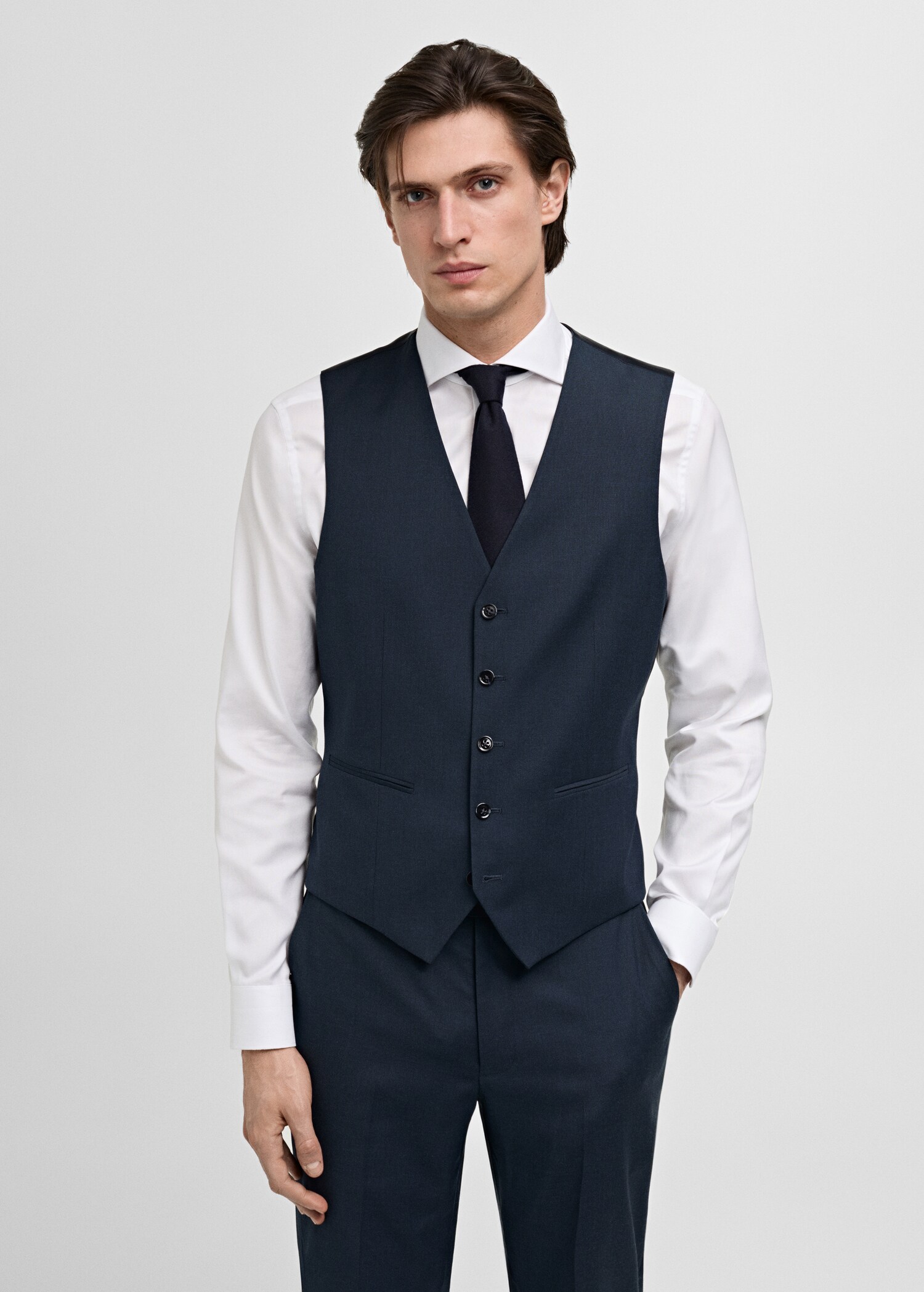 Slim Fit Anzugweste - Mittlere Ansicht