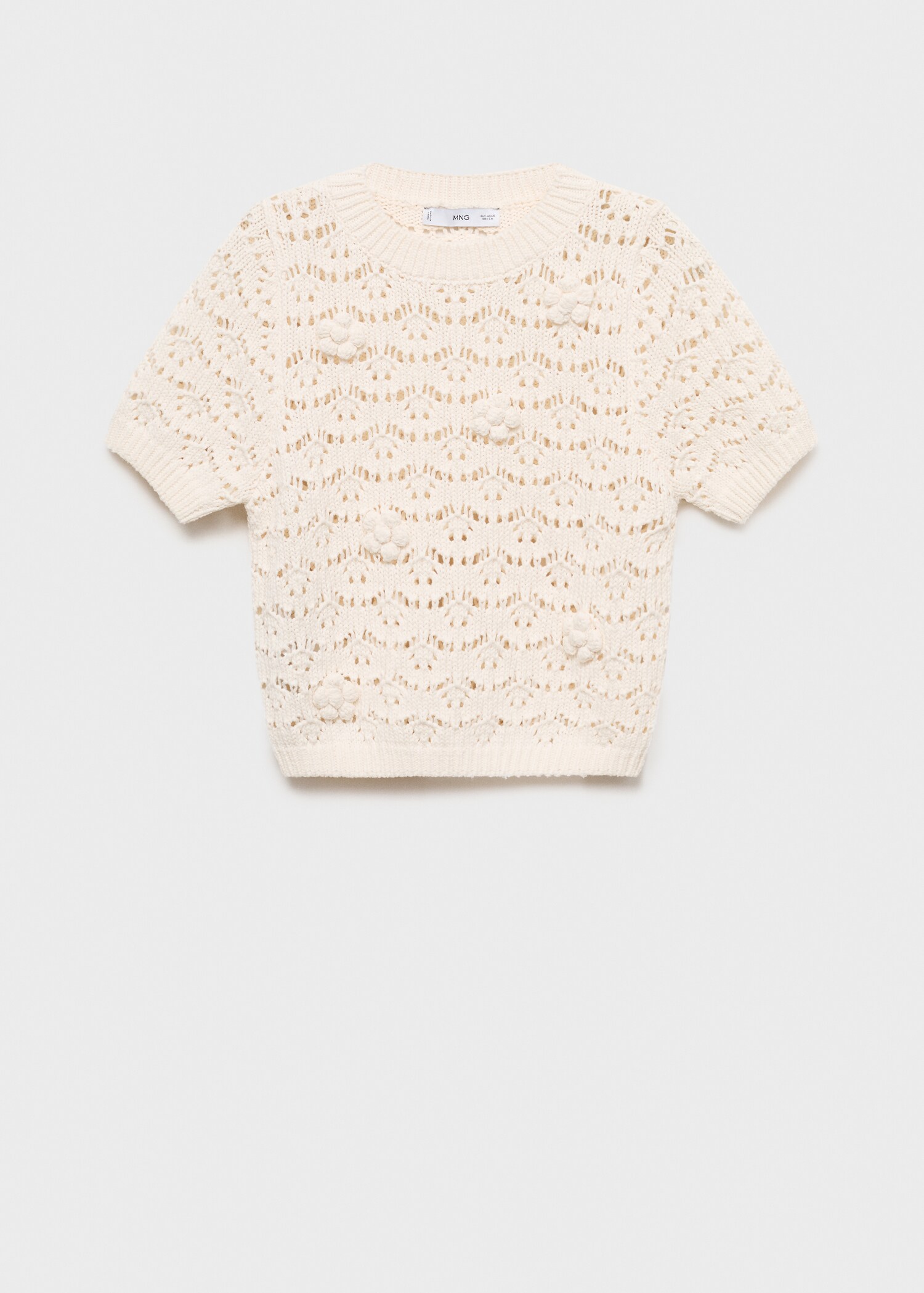 Sweater rajutan openwork pendek - Barang tanpa model