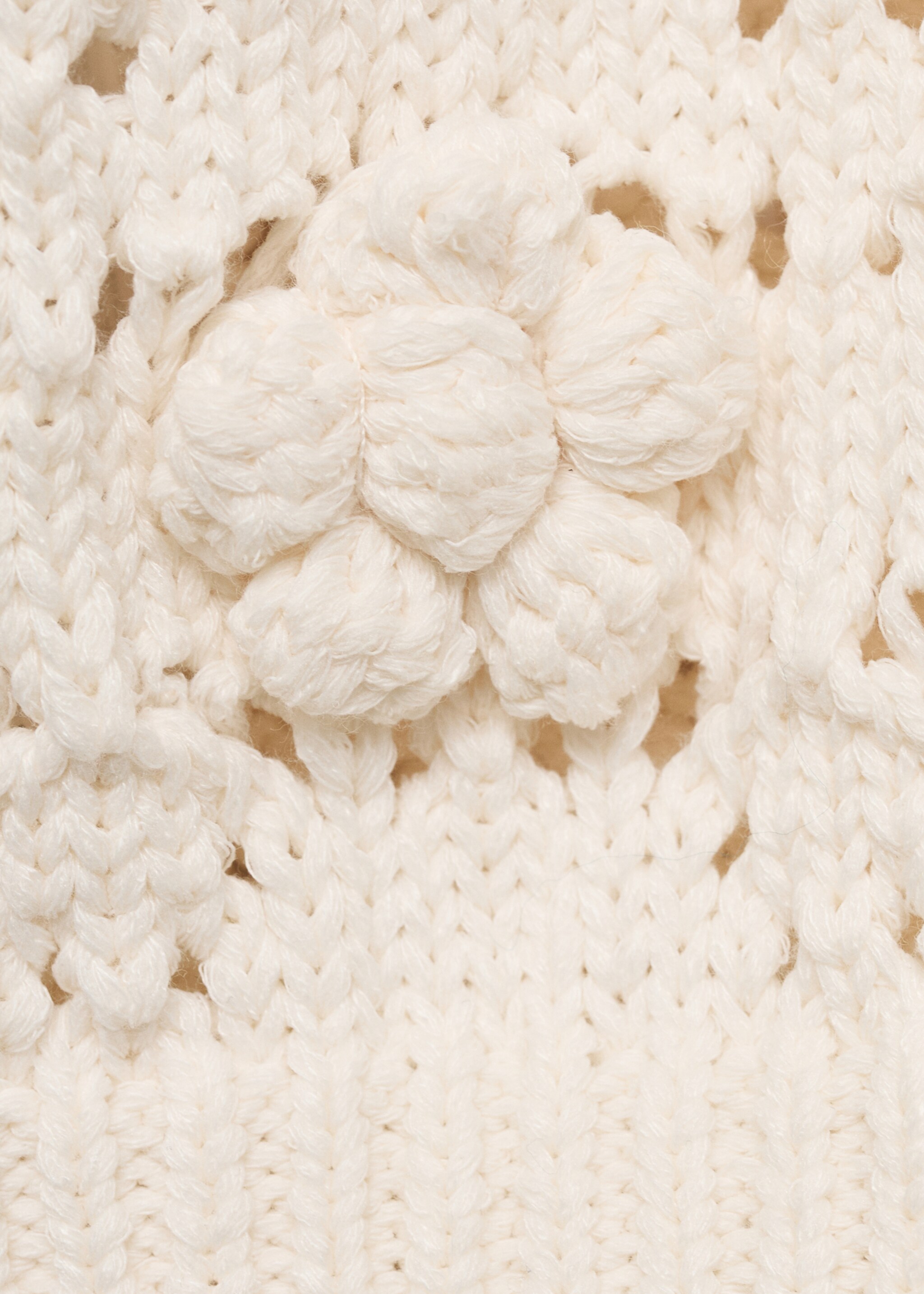 Short openwork knitted sweater - Details of the article 0