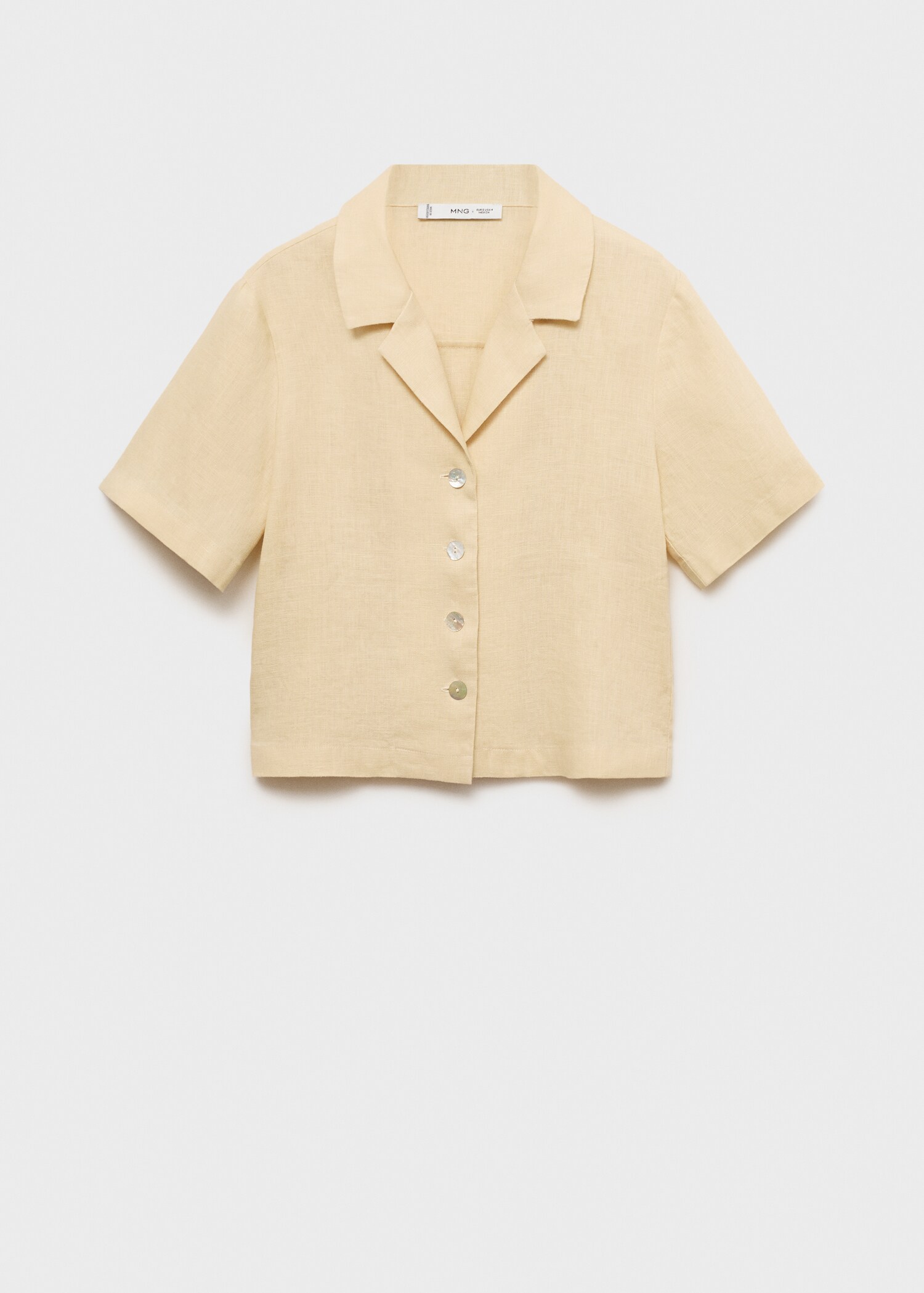 Linnen blouse met korte mouwen - Artikel zonder model