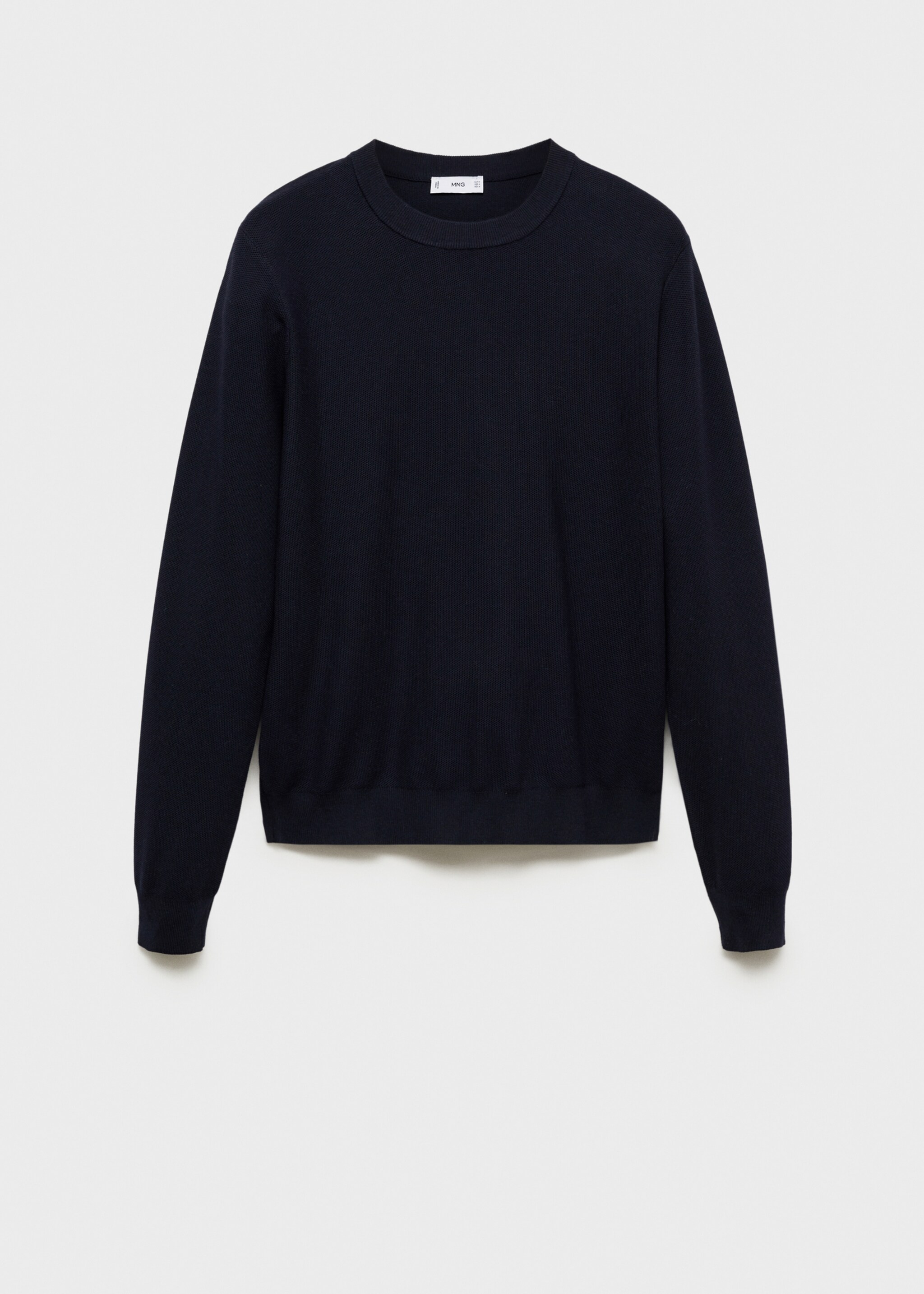 Pullover maglia cotone microtexture - Articolo senza modello