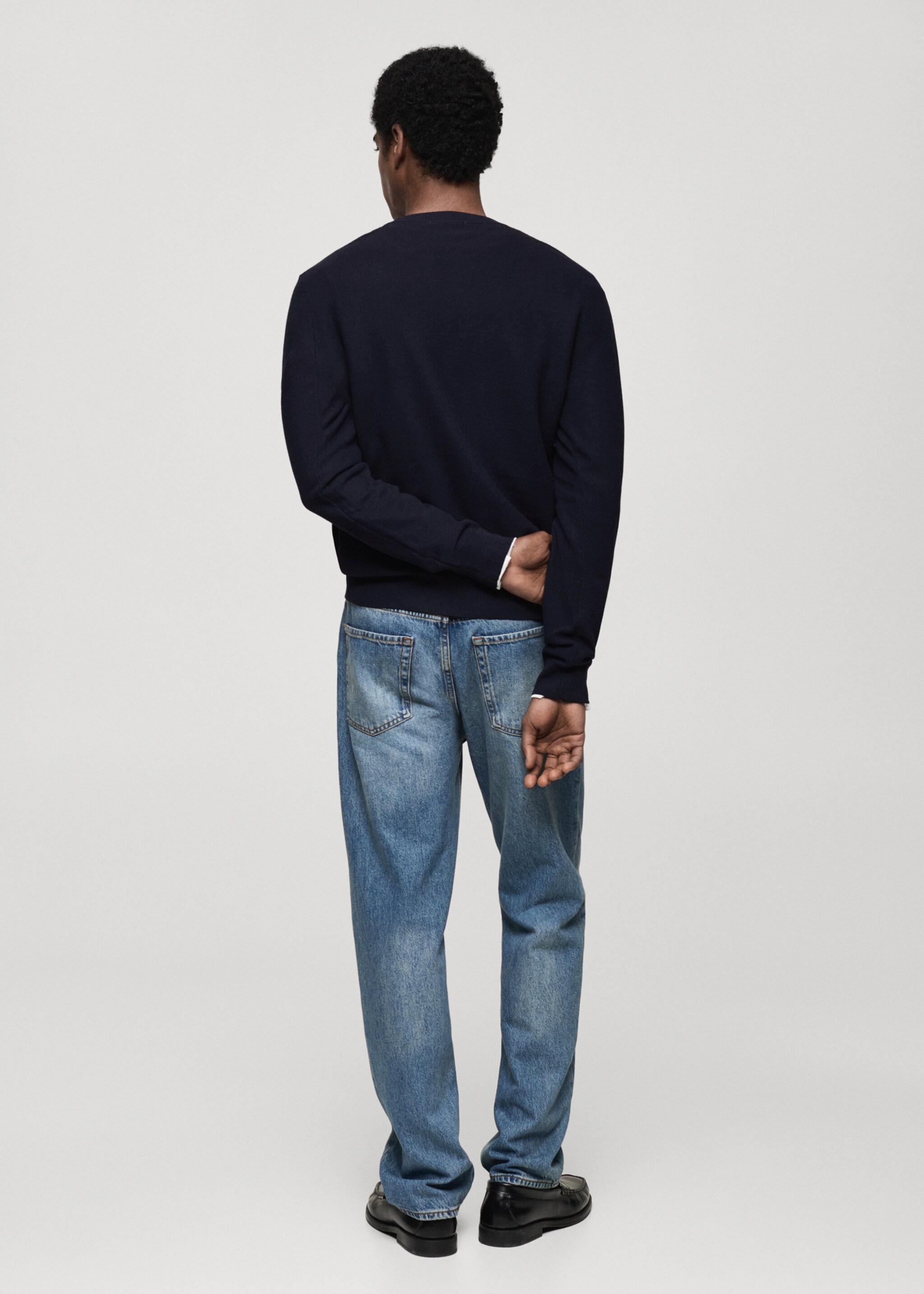 Pullover maglia cotone microtexture - Retro dell'articolo