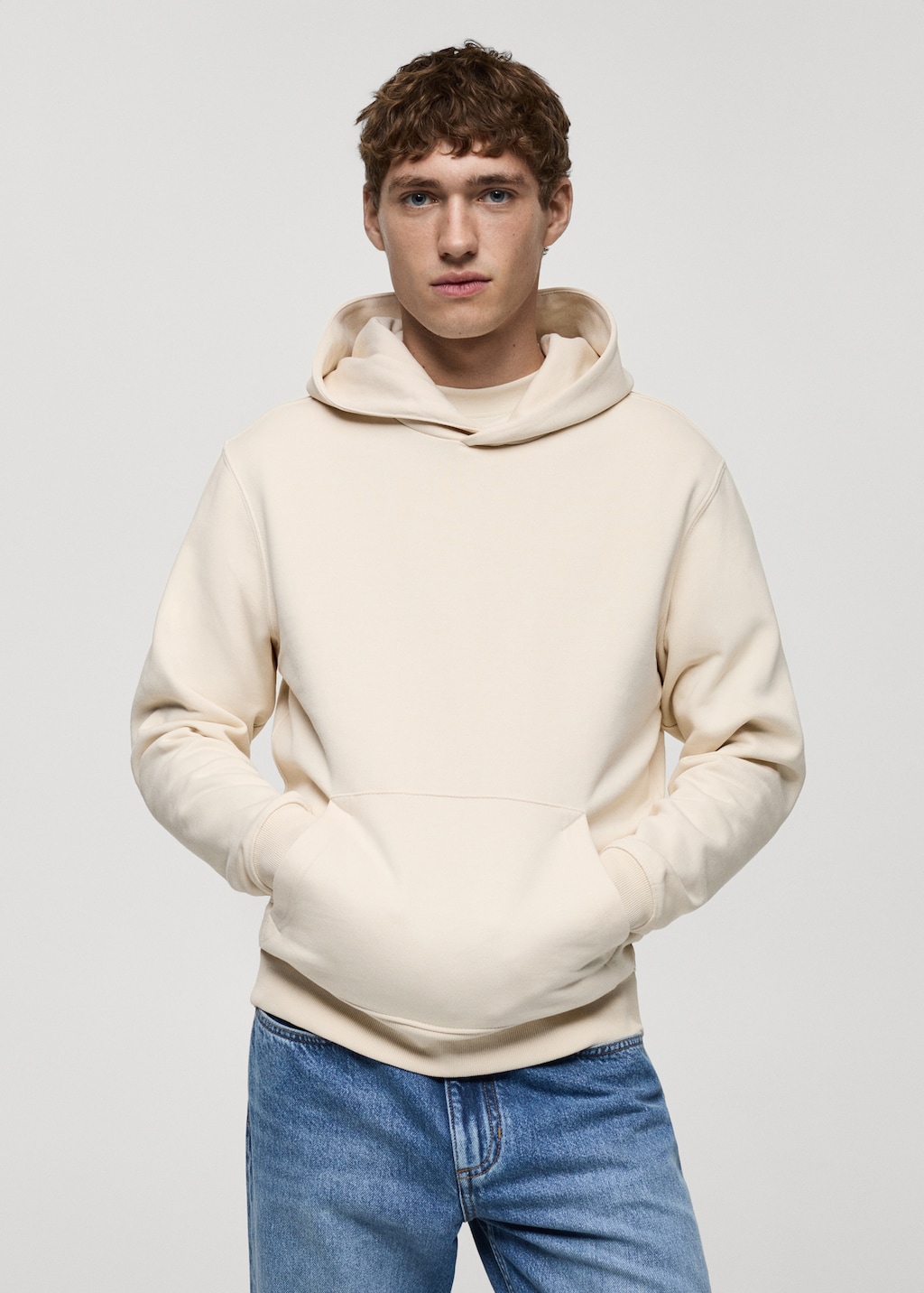 Regular fit cotton hooded sweatshirt Men MANGO Uzbekistan