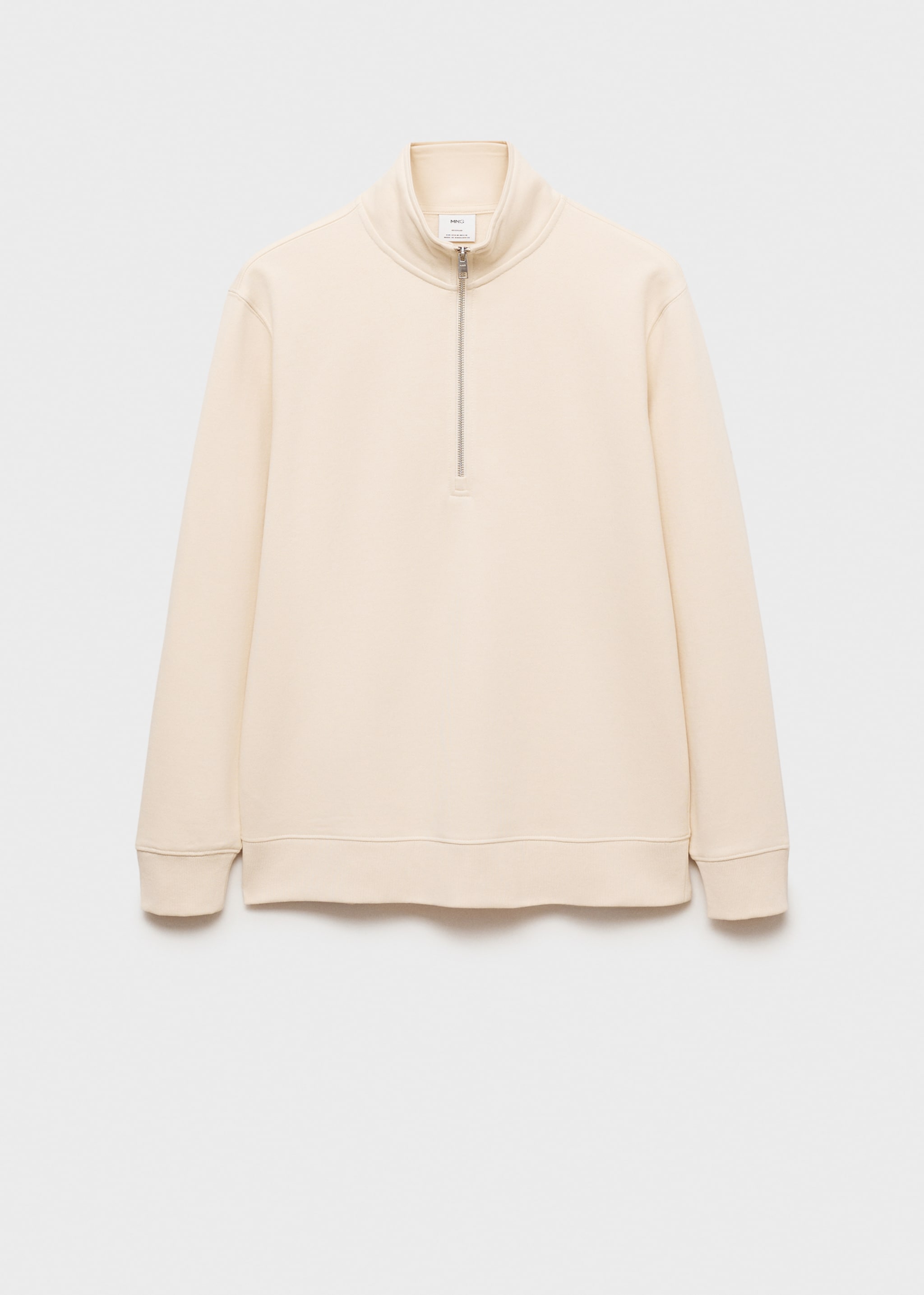 Regular-fit zip-neck sweatshirt - Article without model