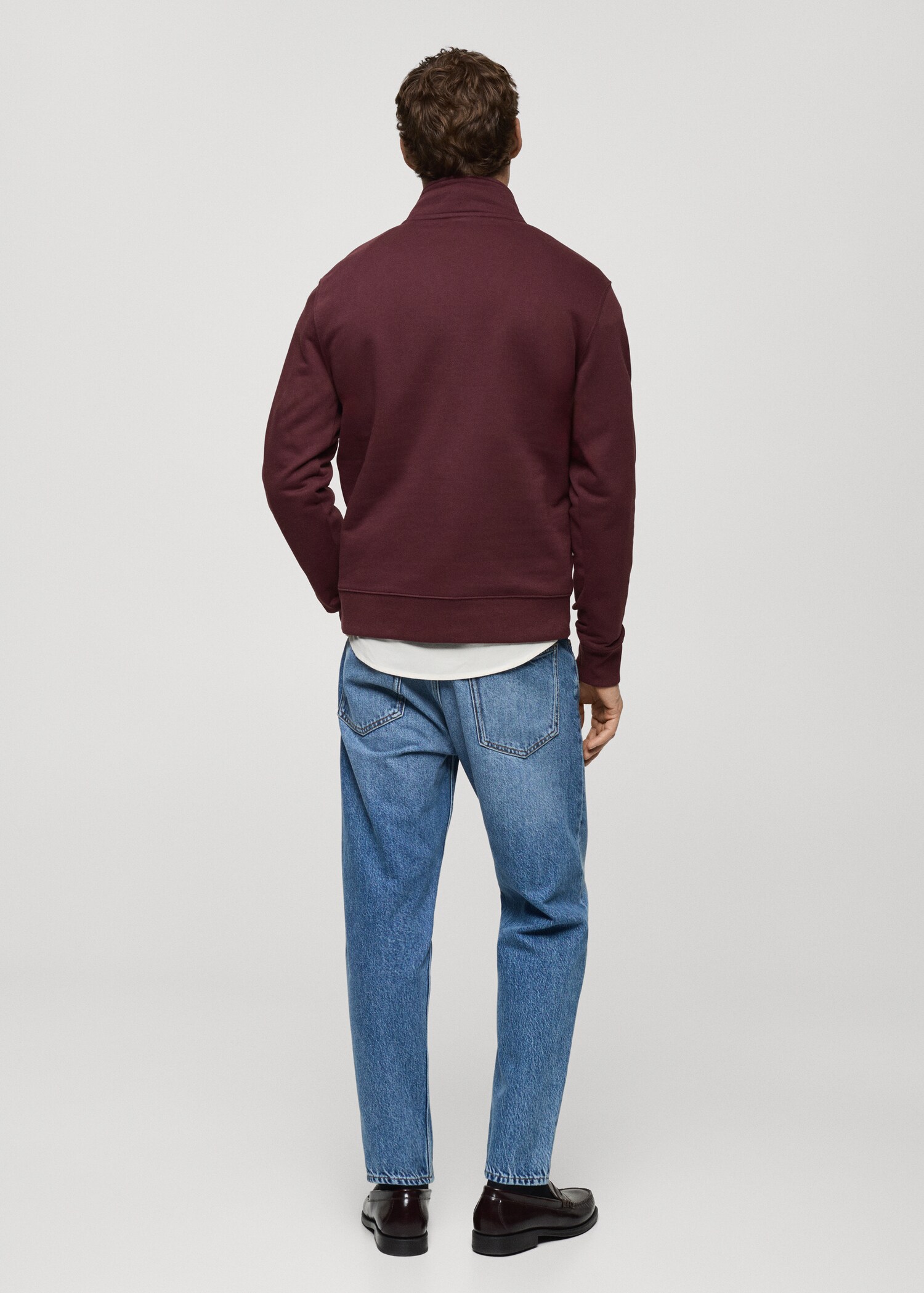 Regular-fit zip-neck sweatshirt - Reverse of the article