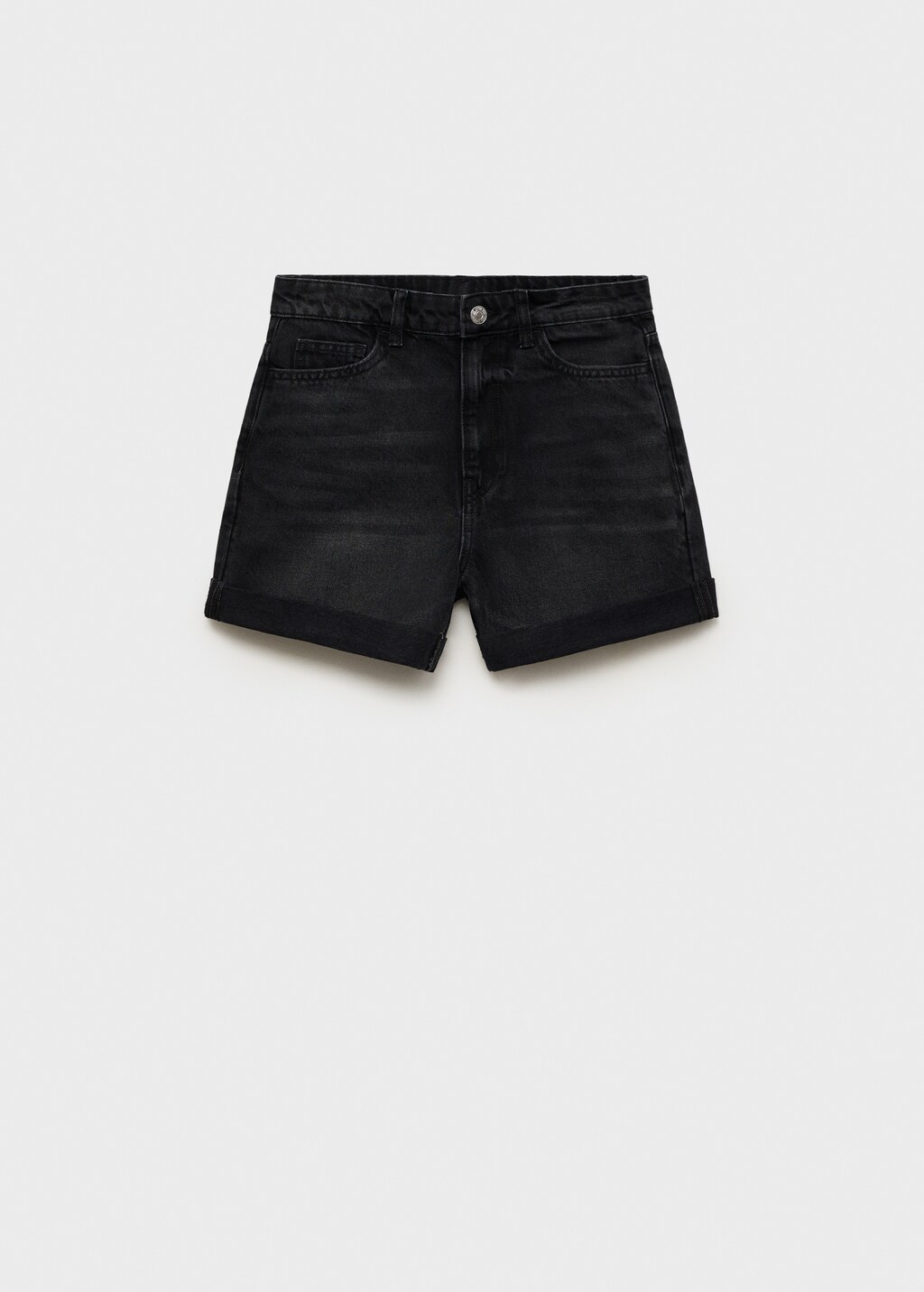 High-waisted mom-fit denim shorts - Women | MANGO USA