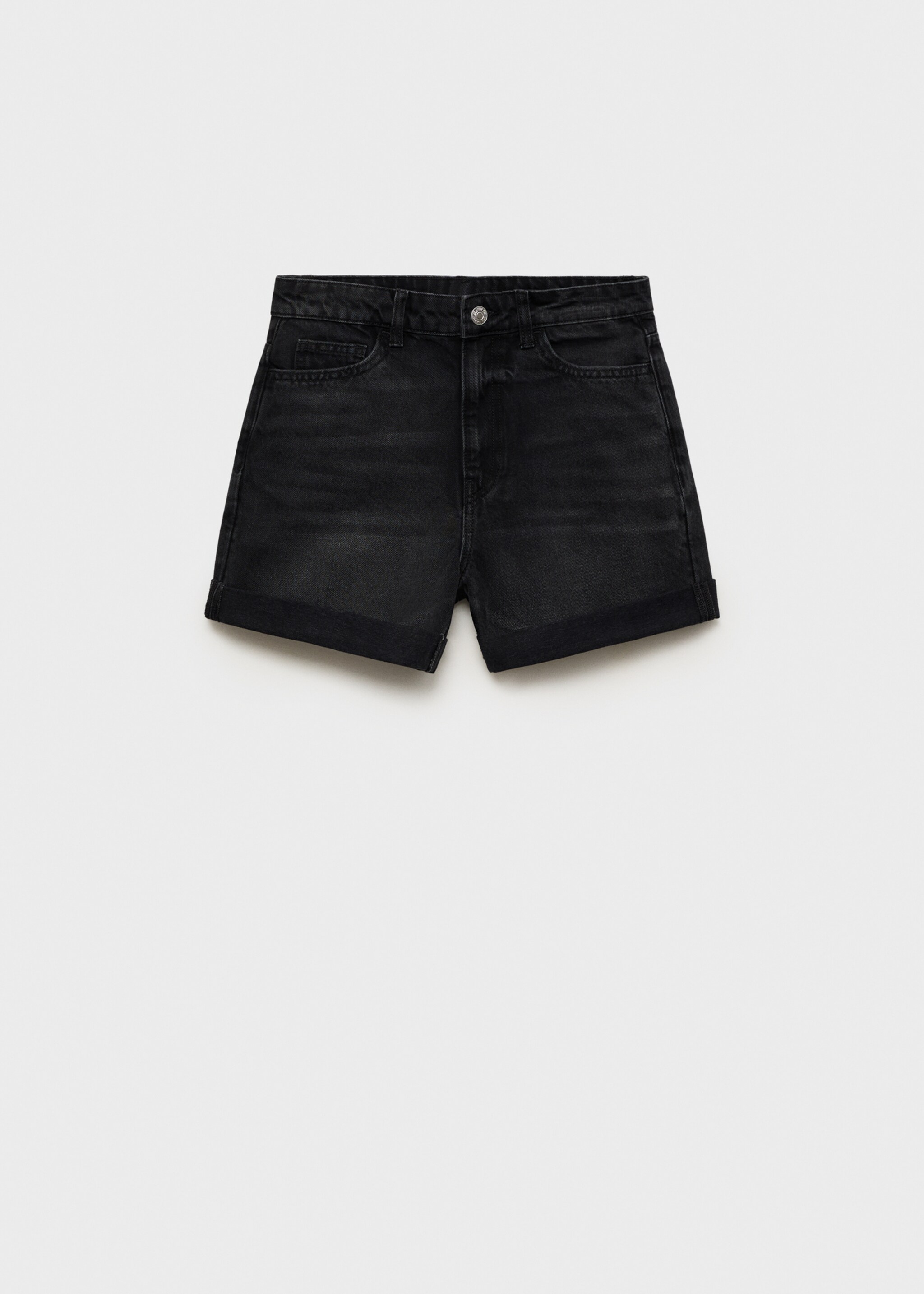 Shorts denim mom-fit tiro alto - Artículo sin modelo