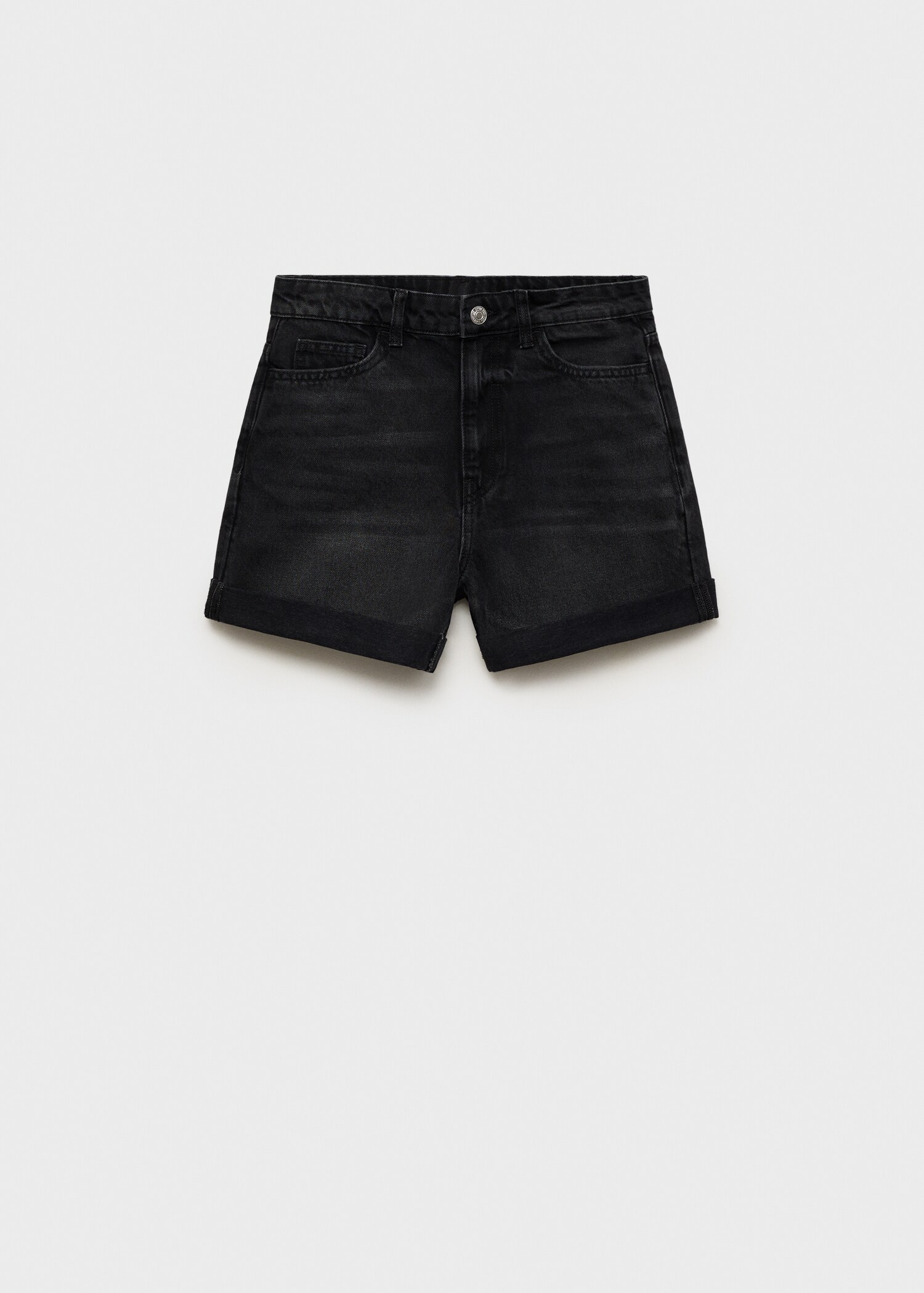Short en jean taille haute coupe mom - Article sans modèle