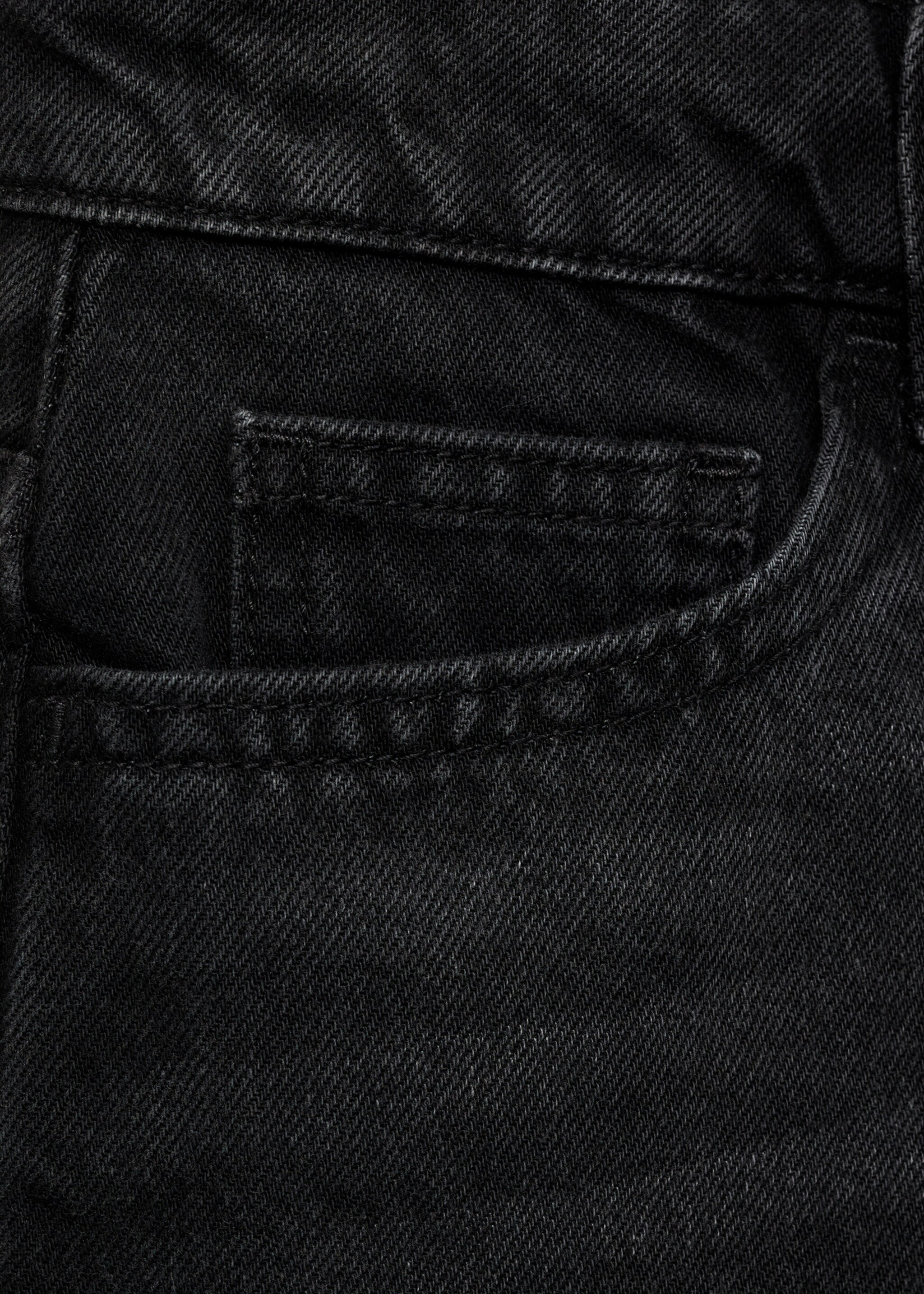 Shorts denim mom-fit tiro alto - Detalle del artículo 0