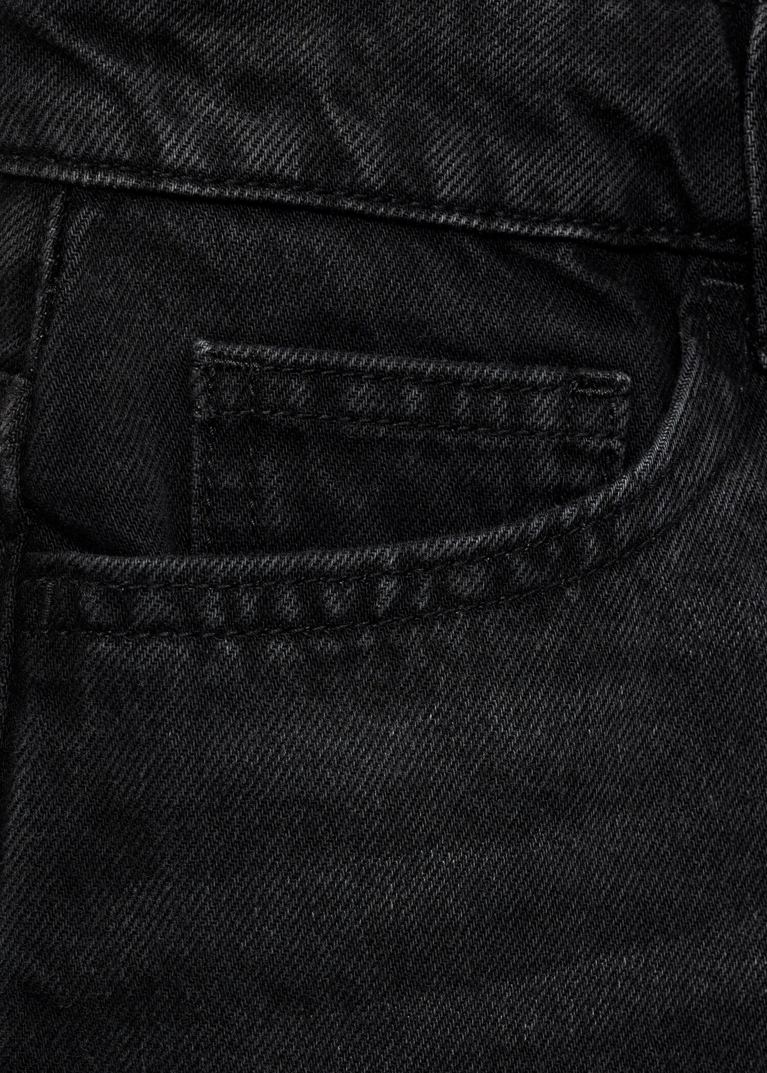 Short en jean taille haute coupe mom - Détail de l'article 0