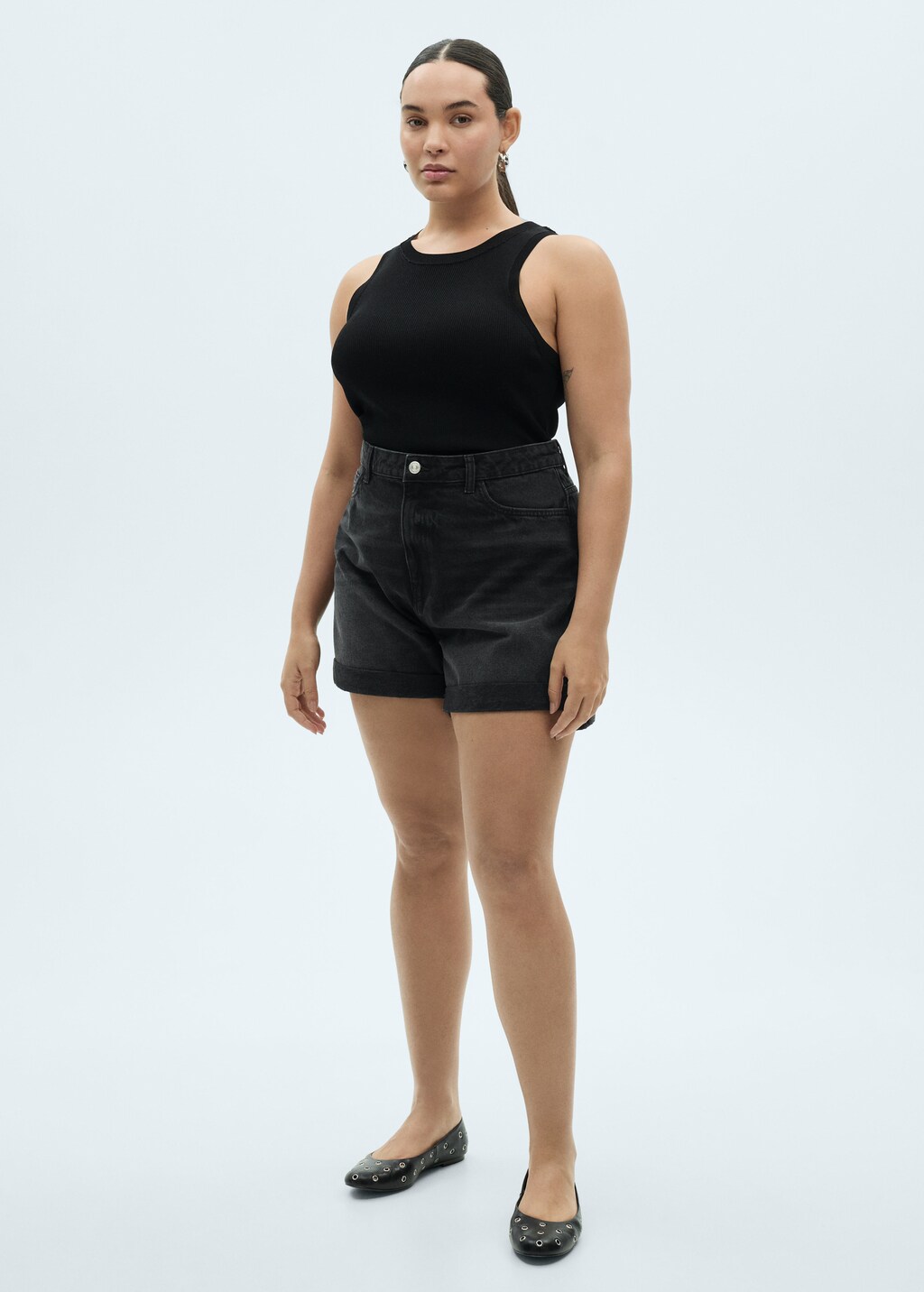 ショートパンツ  JEANS Woman Short Black DW0DW20093 1CE Amazon.com: Sidefeel Women's Jean Shorts High Waisted Button