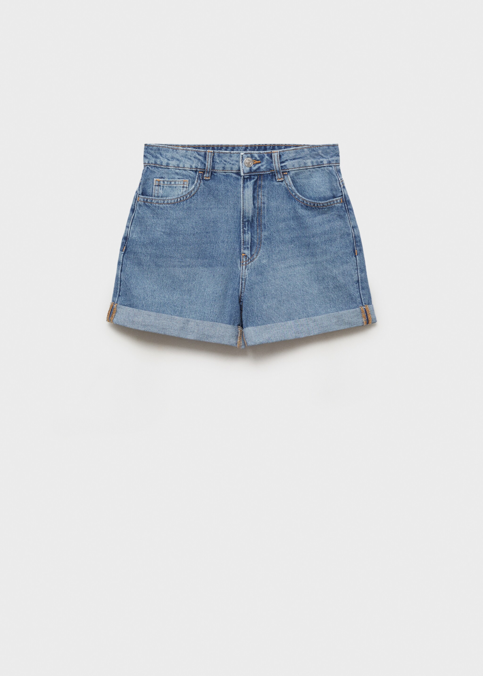 Shorts denim mom-fit tiro alto - Artículo sin modelo